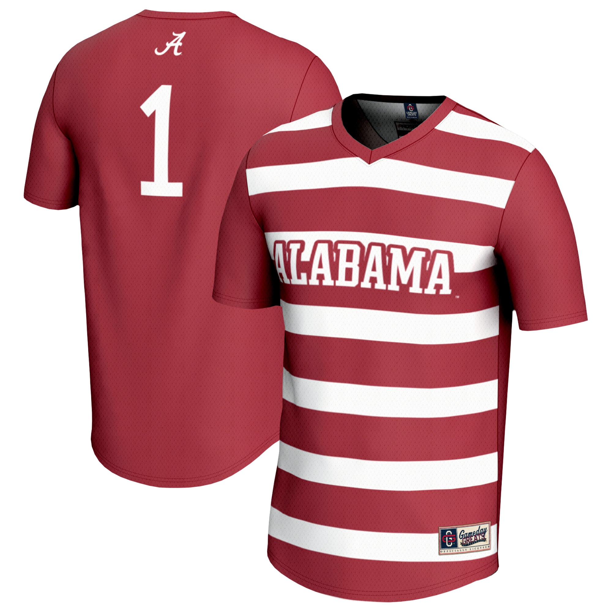 #1 Alabama Crimson Tide GameDay Greats Unisex Lightweight Soccer Fashion Jersey - Crimson