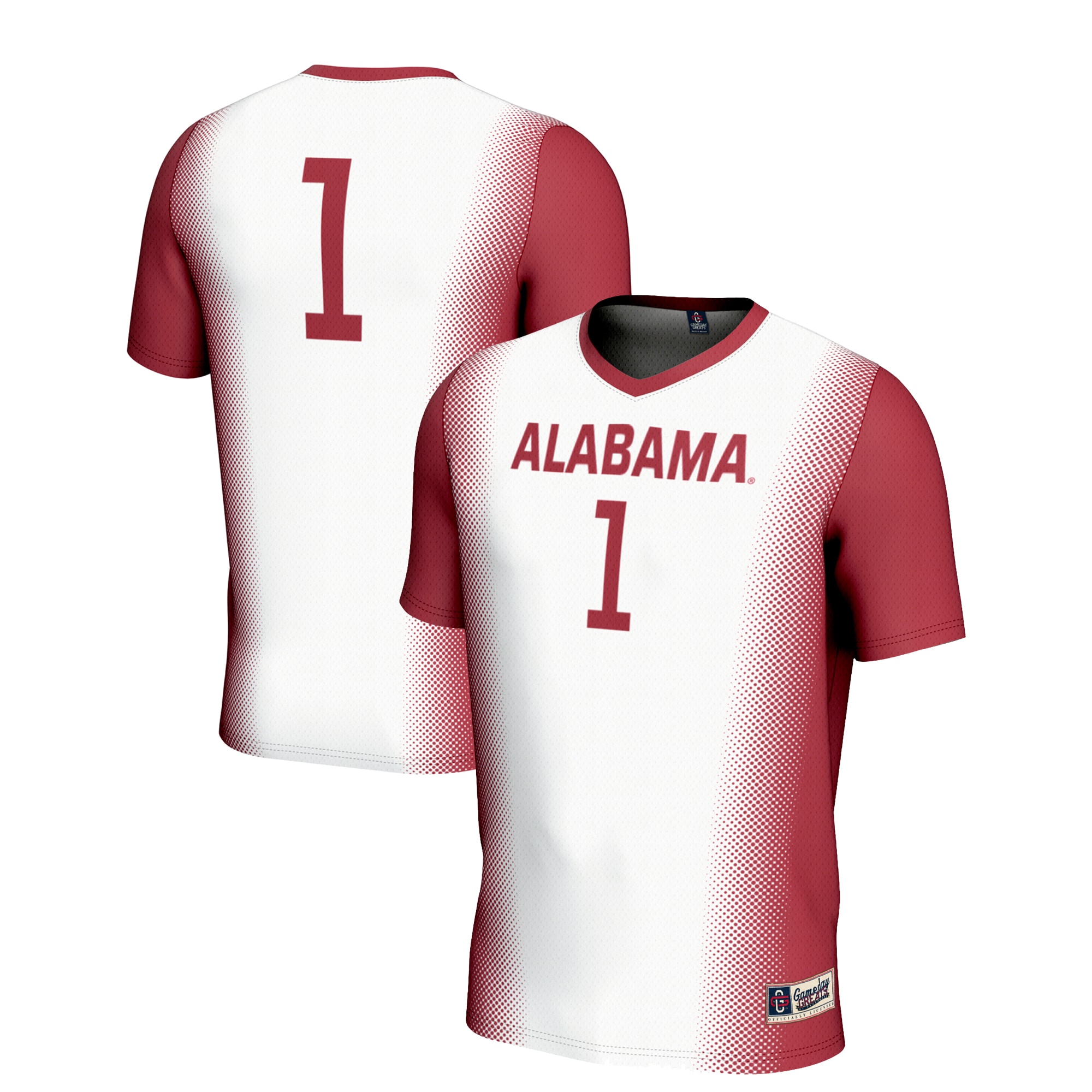 #1 Alabama Crimson Tide GameDay Greats Unisex Lightweight Women's Soccer Jersey - White