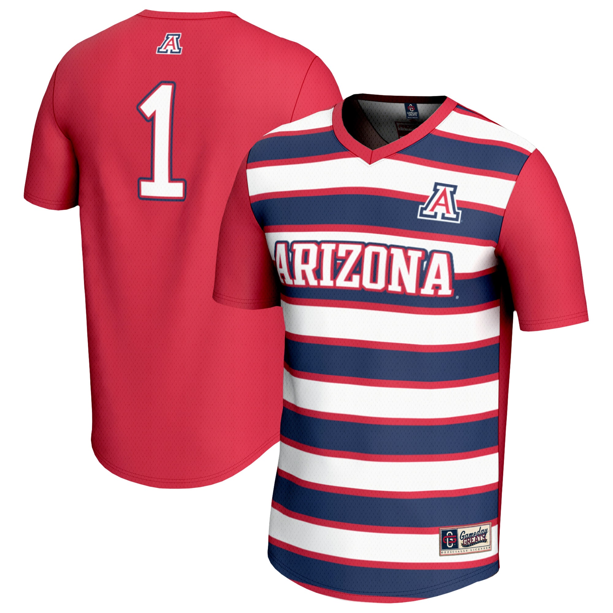#1 Arizona Wildcats GameDay Greats Unisex Lightweight Soccer Fashion Jersey - Red