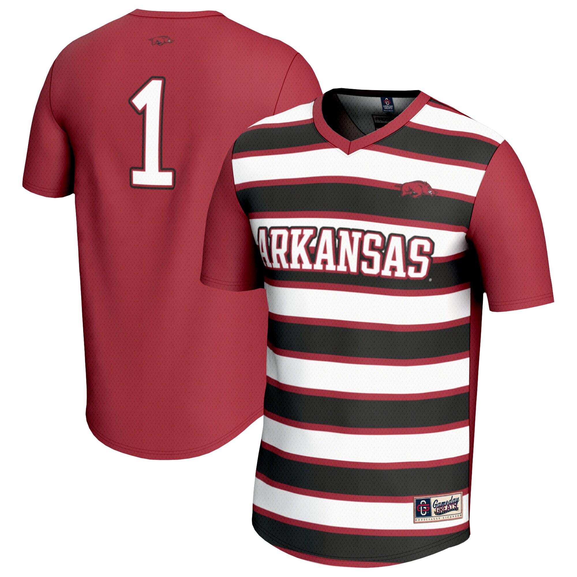 #1 Arkansas Razorbacks GameDay Greats Youth Lightweight Soccer Fashion Jersey - Cardinal