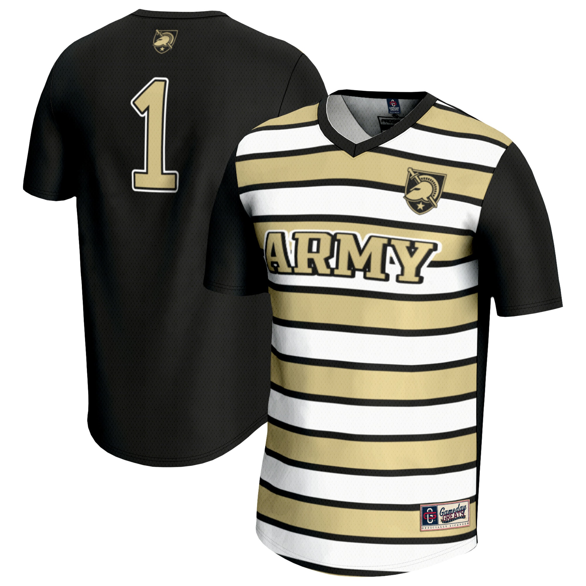 #1 Army Black Knights GameDay Greats Youth Lightweight Soccer Fashion Jersey - Black