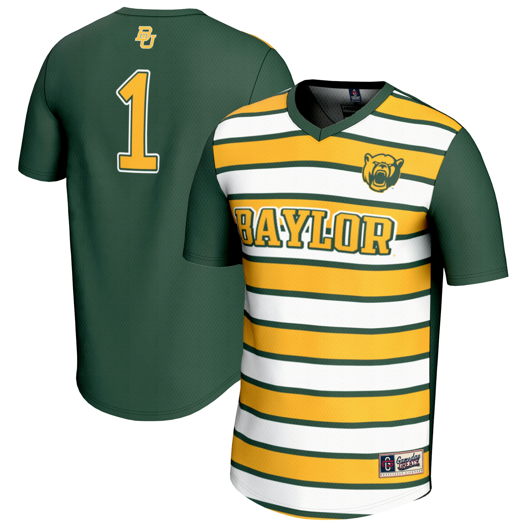 #1 Baylor Bears GameDay Greats Youth Lightweight Soccer Fashion Jersey - Green