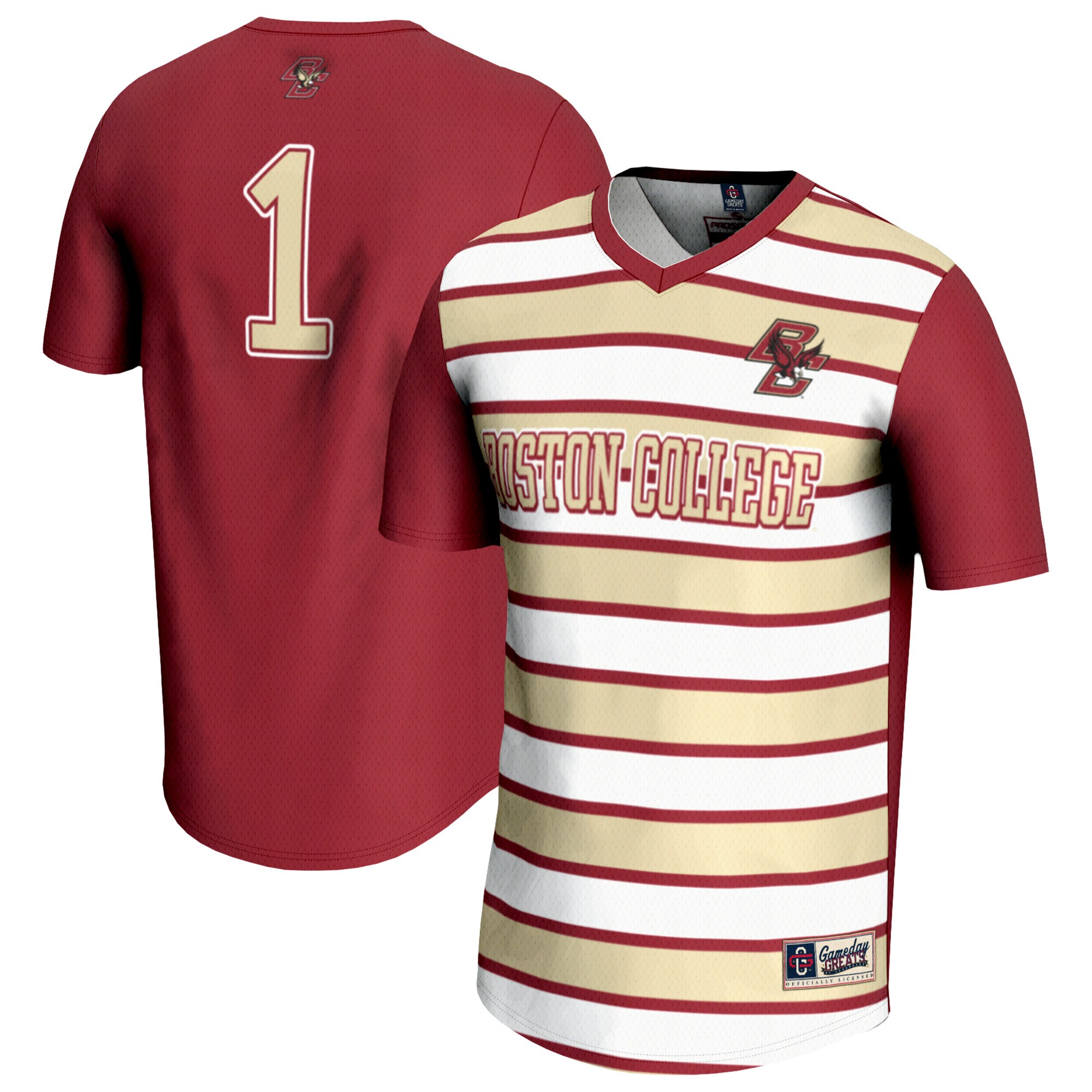 #1 Boston College Eagles GameDay Greats Unisex Lightweight Soccer Fashion Jersey - Maroon