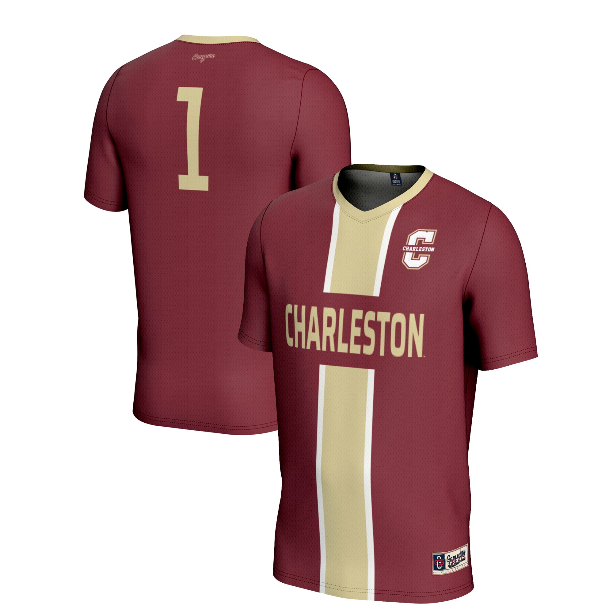 #1 Charleston Cougars GameDay Greats Youth Lightweight Men's Soccer Jersey - Maroon