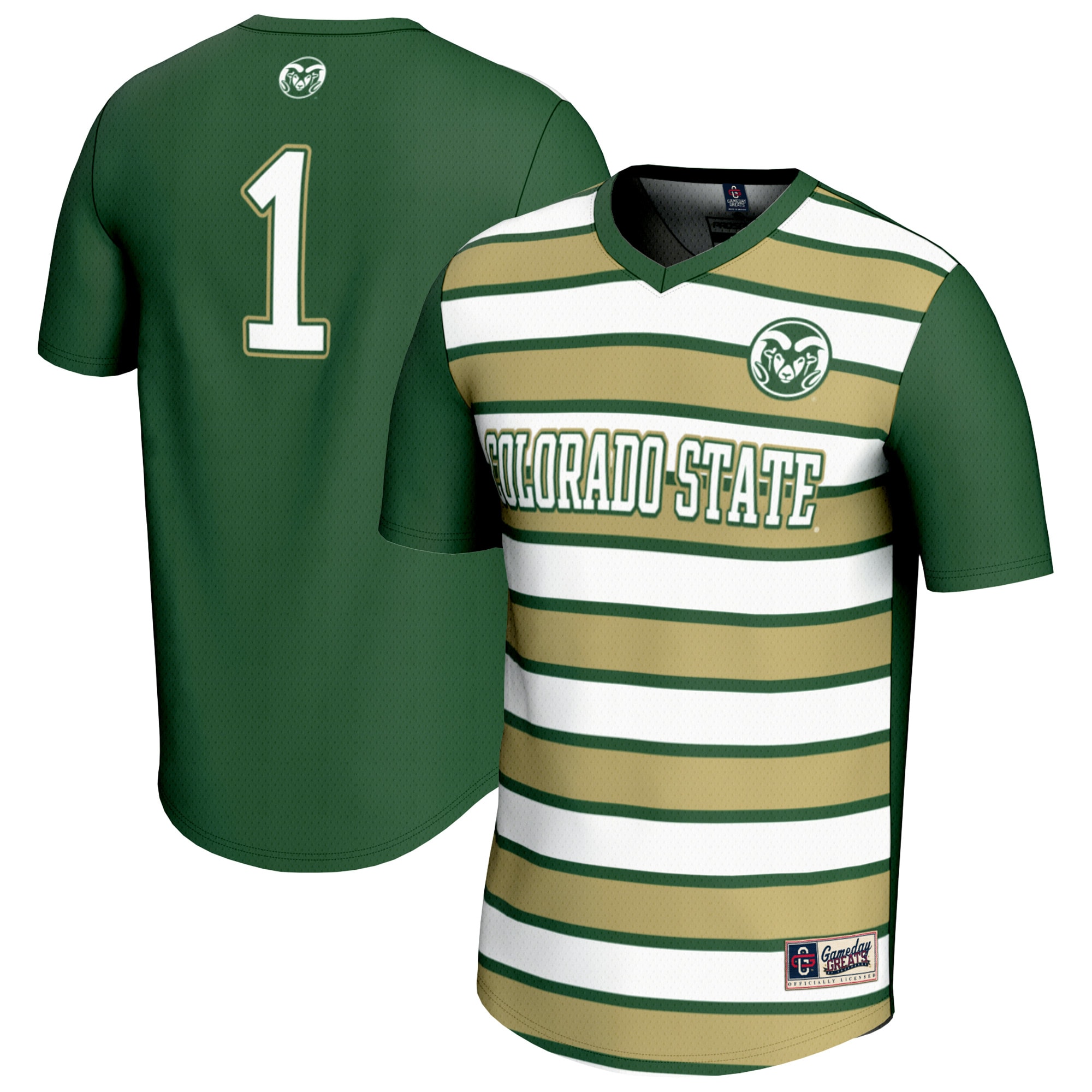 #1 Colorado State Rams GameDay Greats Youth Lightweight Soccer Fashion Jersey - Green