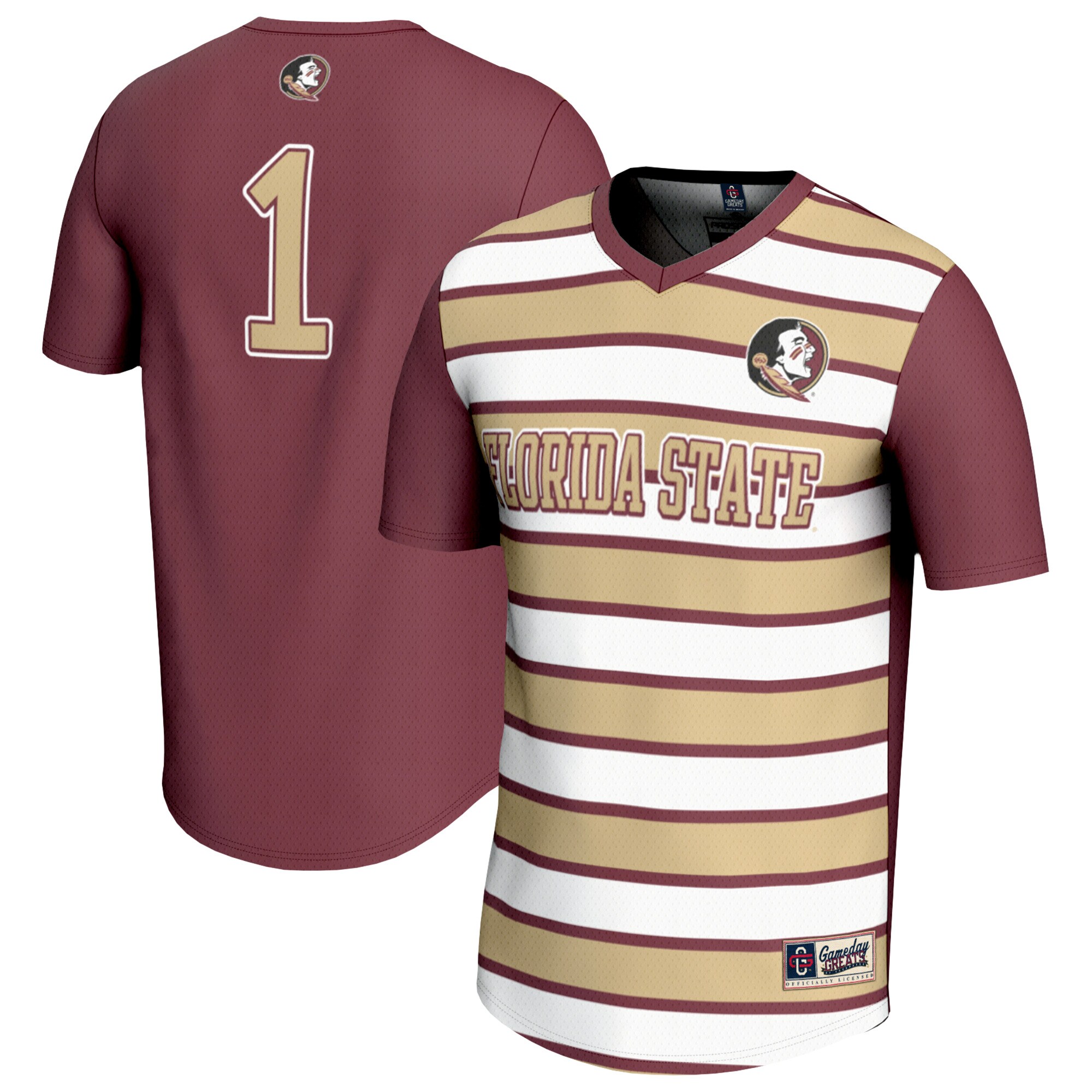 #1 Florida State Seminoles GameDay Greats Unisex Lightweight Soccer Fashion Jersey - Garnet