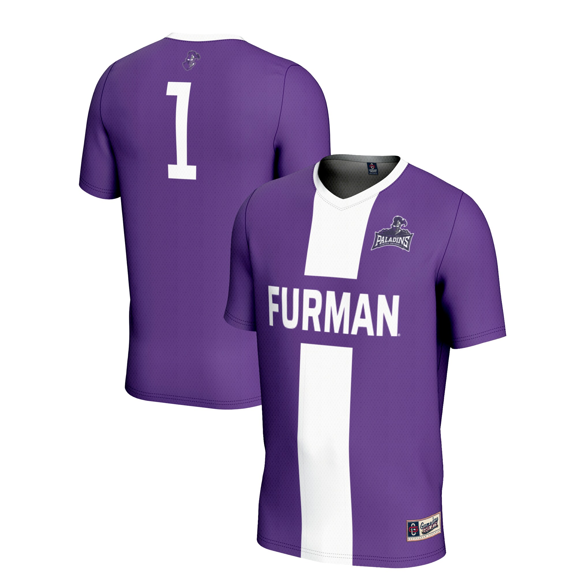 #1 Furman Paladins GameDay Greats Youth Lightweight Men's Soccer Jersey - Purple