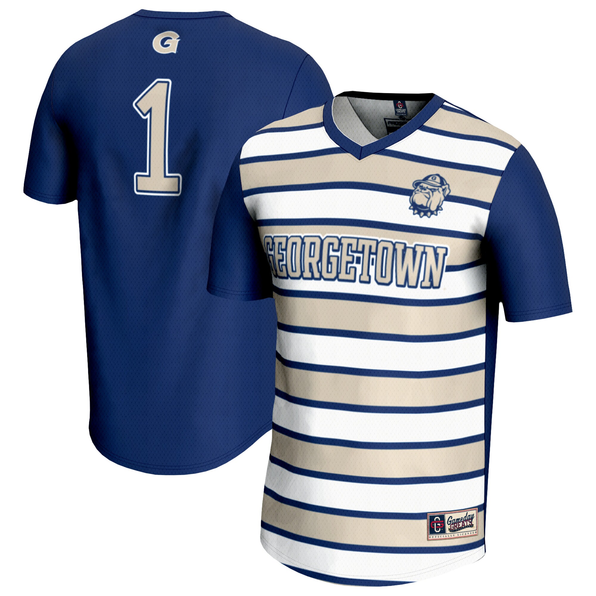 #1 Georgetown Hoyas GameDay Greats Youth Lightweight Soccer Fashion Jersey - Navy