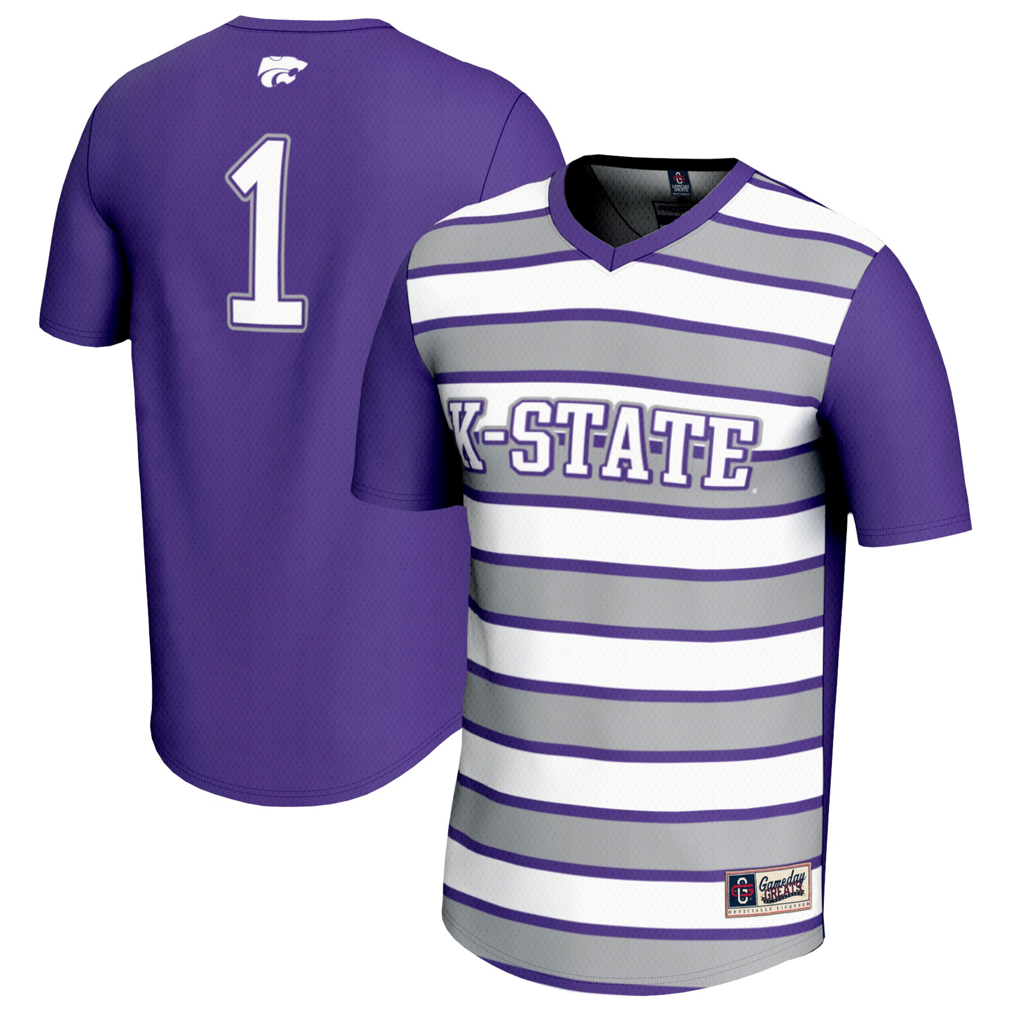#1 Kansas State Wildcats GameDay Greats Unisex Lightweight Soccer Fashion Jersey - Purple