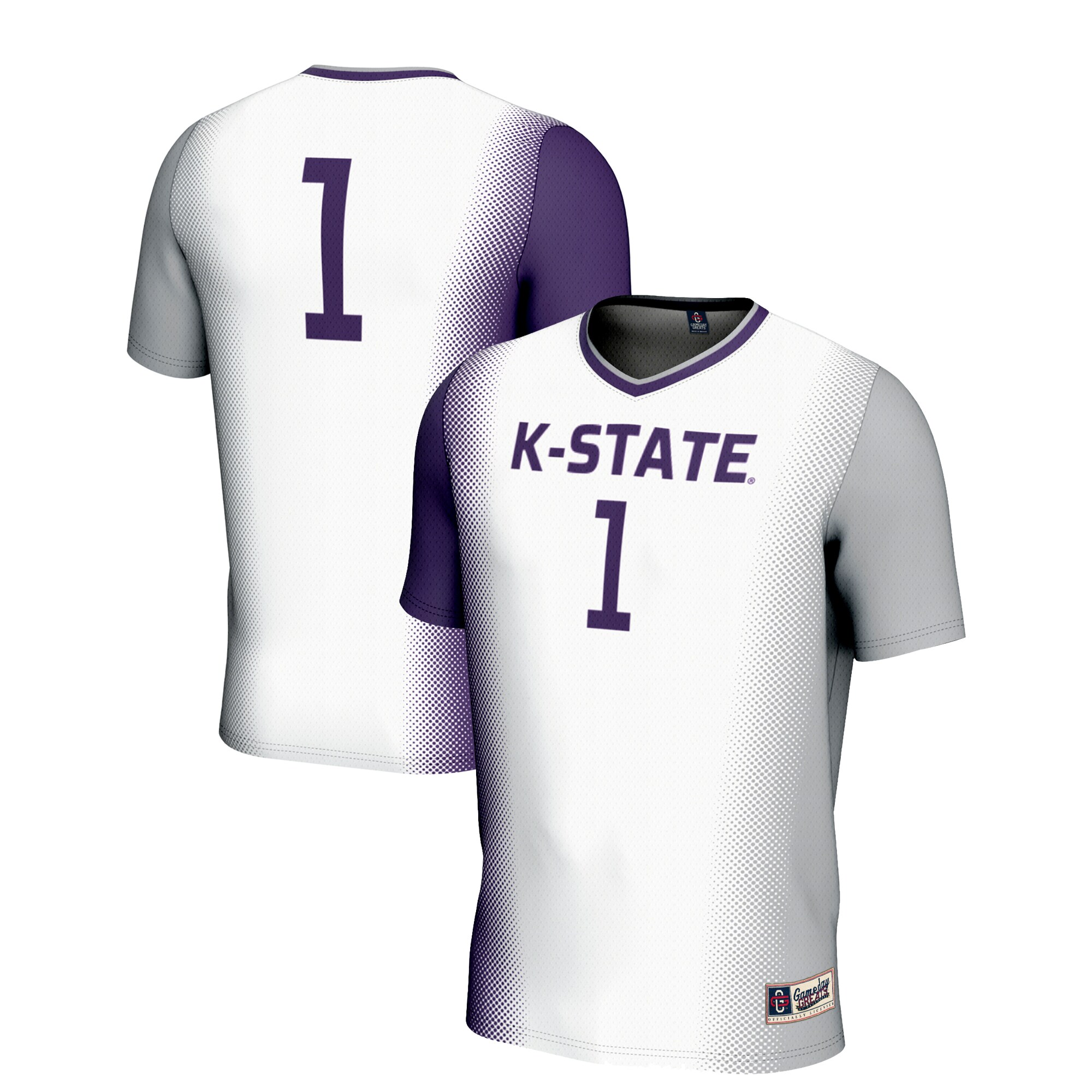 #1 Kansas State Wildcats GameDay Greats Unisex Lightweight Women's Soccer Jersey - White