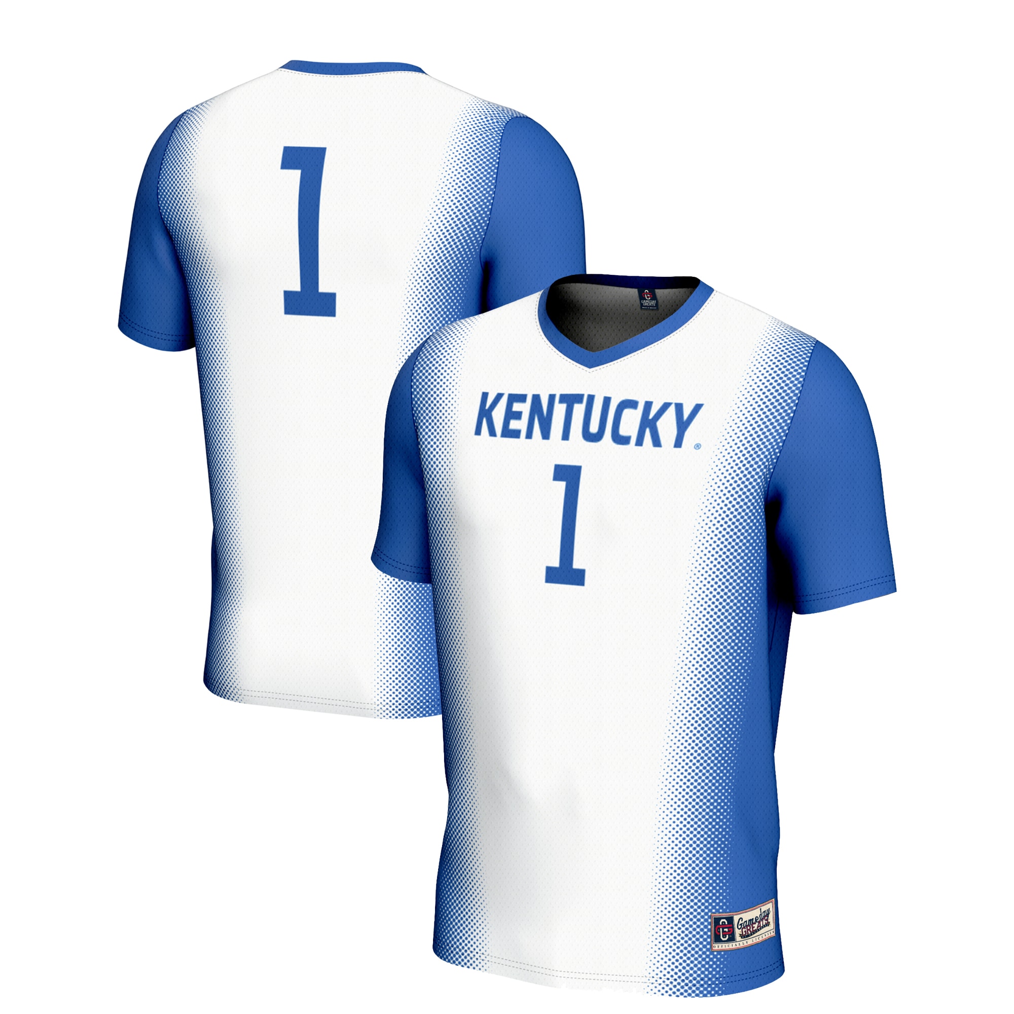 #1 Kentucky Wildcats GameDay Greats Youth Women's Soccer Lightweight Fashion Jersey - White