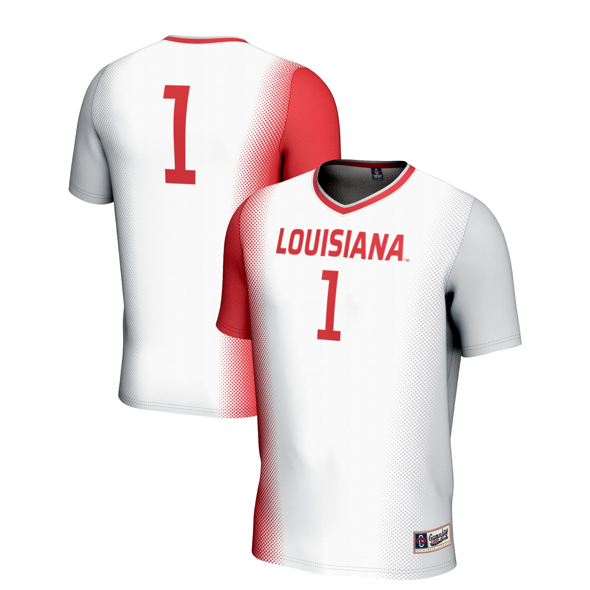 #1 Louisiana Ragin' Cajuns GameDay Greats Unisex Lightweight Soccer Jersey - White
