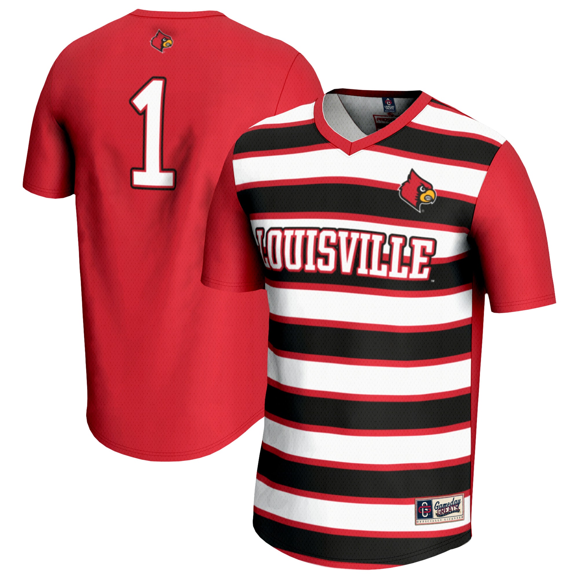 #1 Louisville Cardinals GameDay Greats Unisex Lightweight Soccer Fashion Jersey - Red