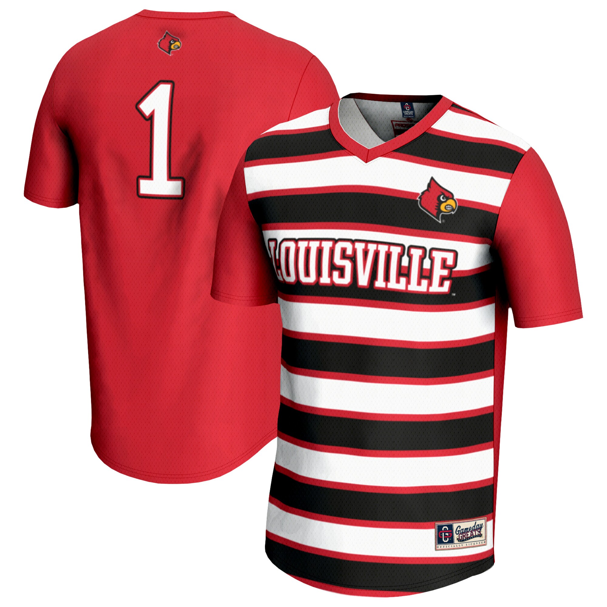 #1 Louisville Cardinals GameDay Greats Youth Lightweight Soccer Fashion Jersey - Red