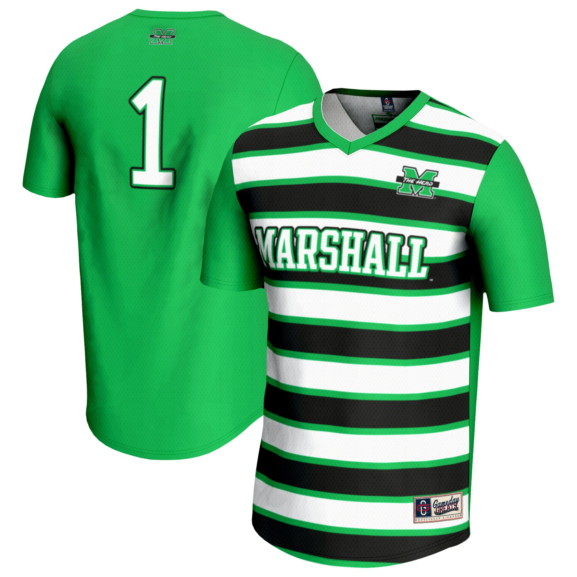 #1 Marshall Thundering Herd GameDay Greats Youth Lightweight Soccer Fashion Jersey - Kelly Green