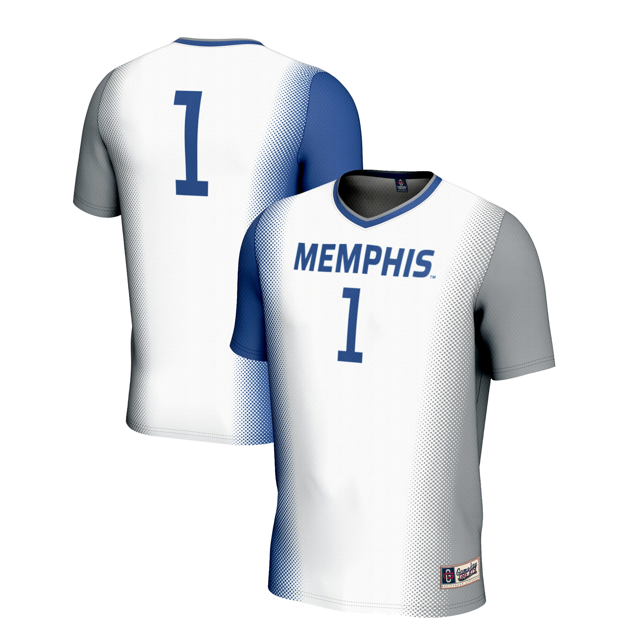 #1 Memphis Tigers GameDay Greats Youth Lightweight Women's Soccer Jersey - White