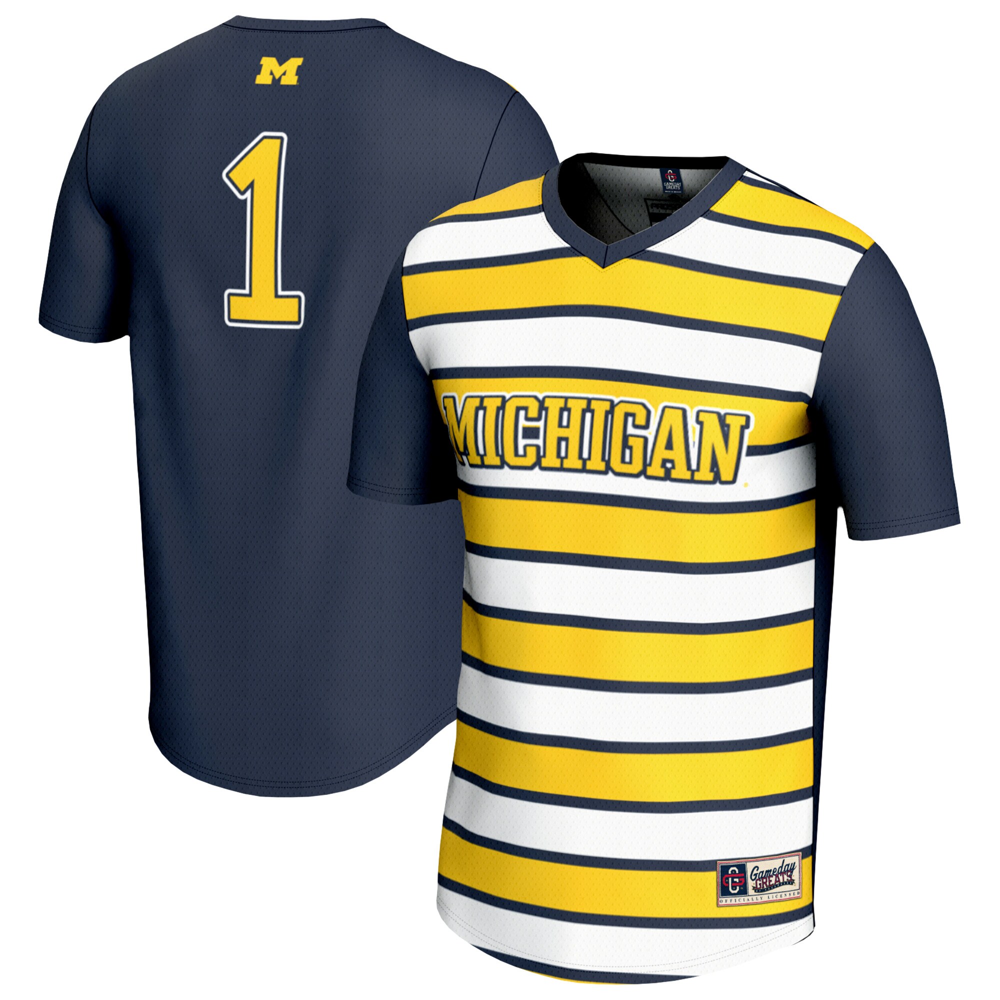 #1 Michigan Wolverines GameDay Greats Youth Lightweight Soccer Fashion Jersey - Navy