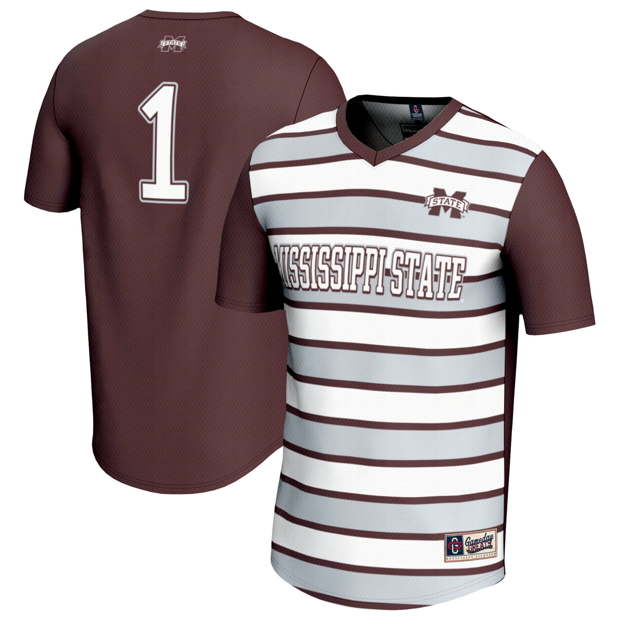 #1 Mississippi State Bulldogs GameDay Greats Youth Lightweight Soccer Fashion Jersey - Maroon