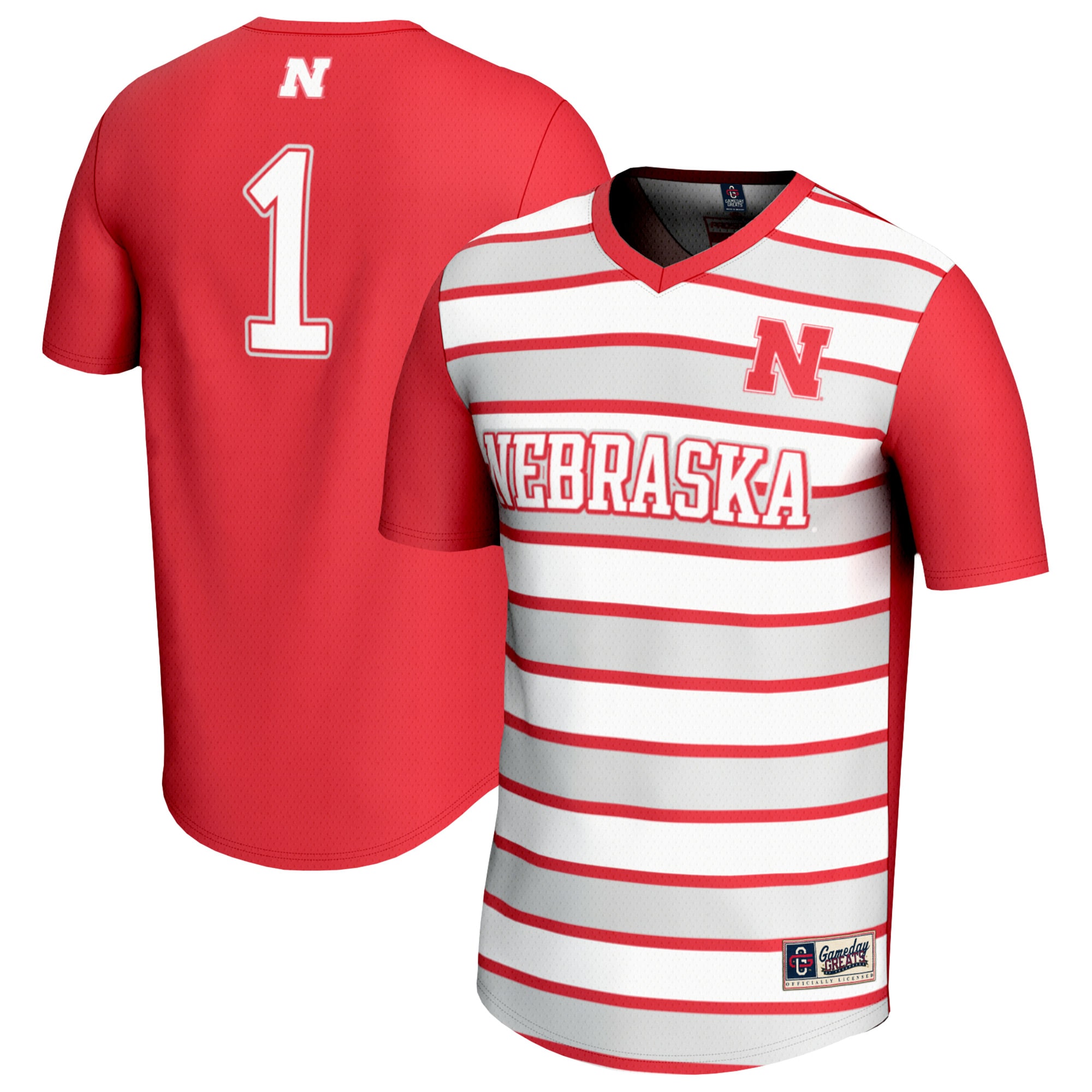 #1 Nebraska Huskers GameDay Greats Youth Lightweight Soccer Fashion Jersey - Scarlet