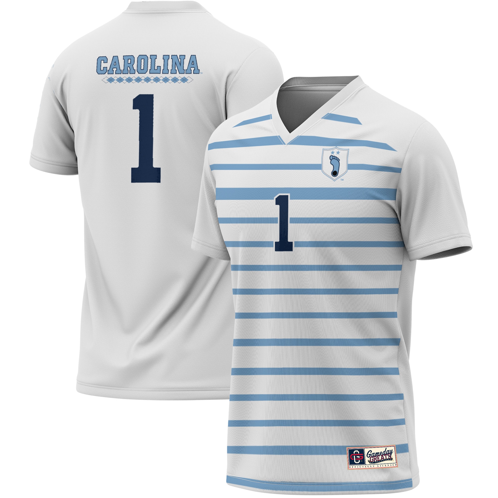 #1 North Carolina Tar Heels GameDay Greats Lightweight Soccer Fashion Jersey