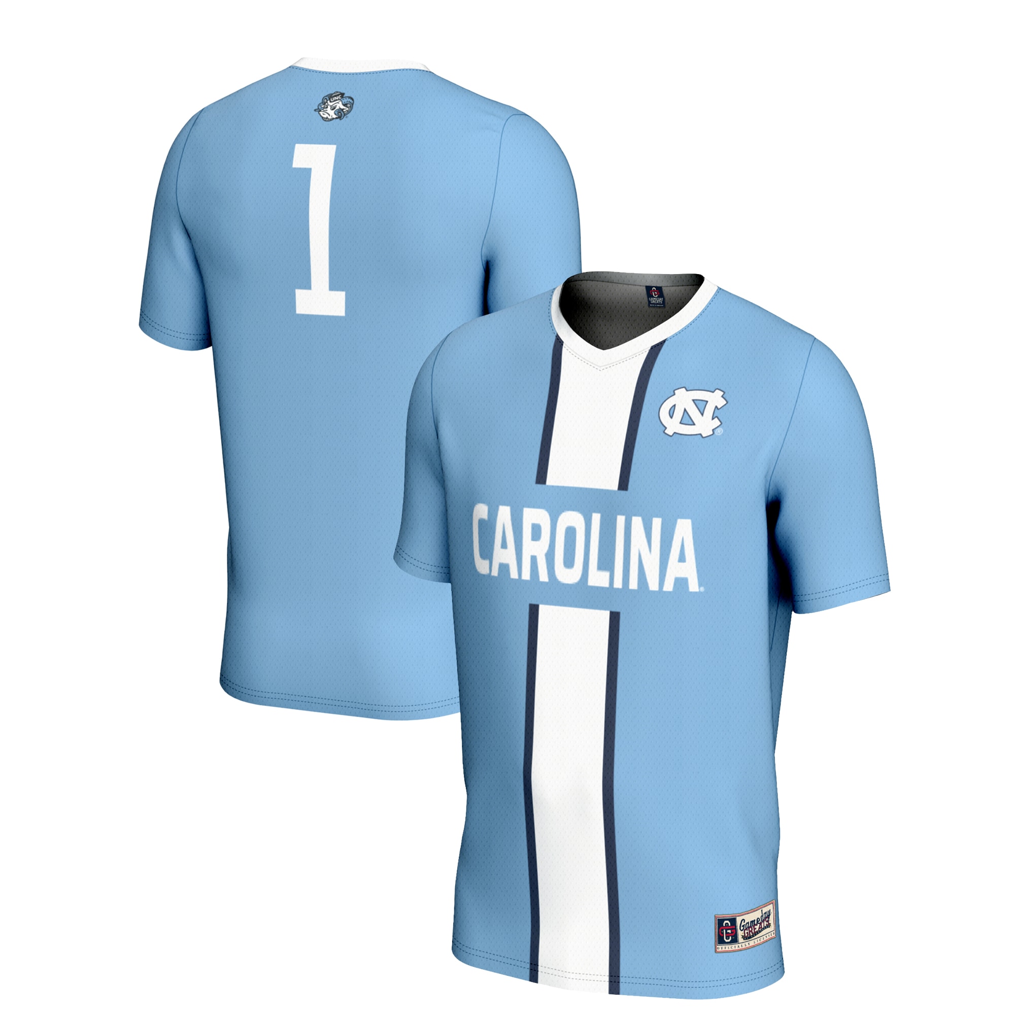 #1 North Carolina Tar Heels GameDay Greats Unisex Men's Soccer Jersey - Carolina Blue
