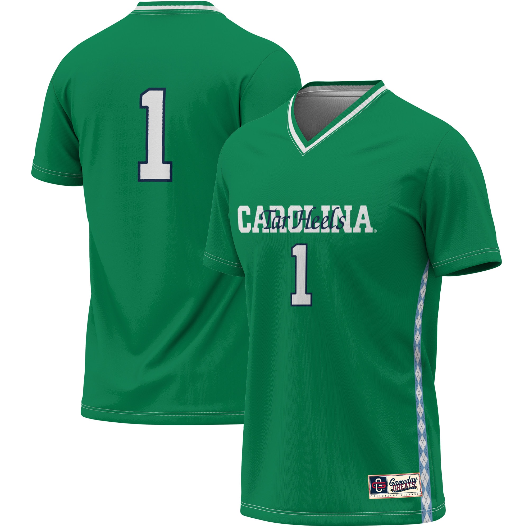 #1 North Carolina Tar Heels GameDay Greats Unisex Women's Soccer Lightweight Fashion Goalie Jersey