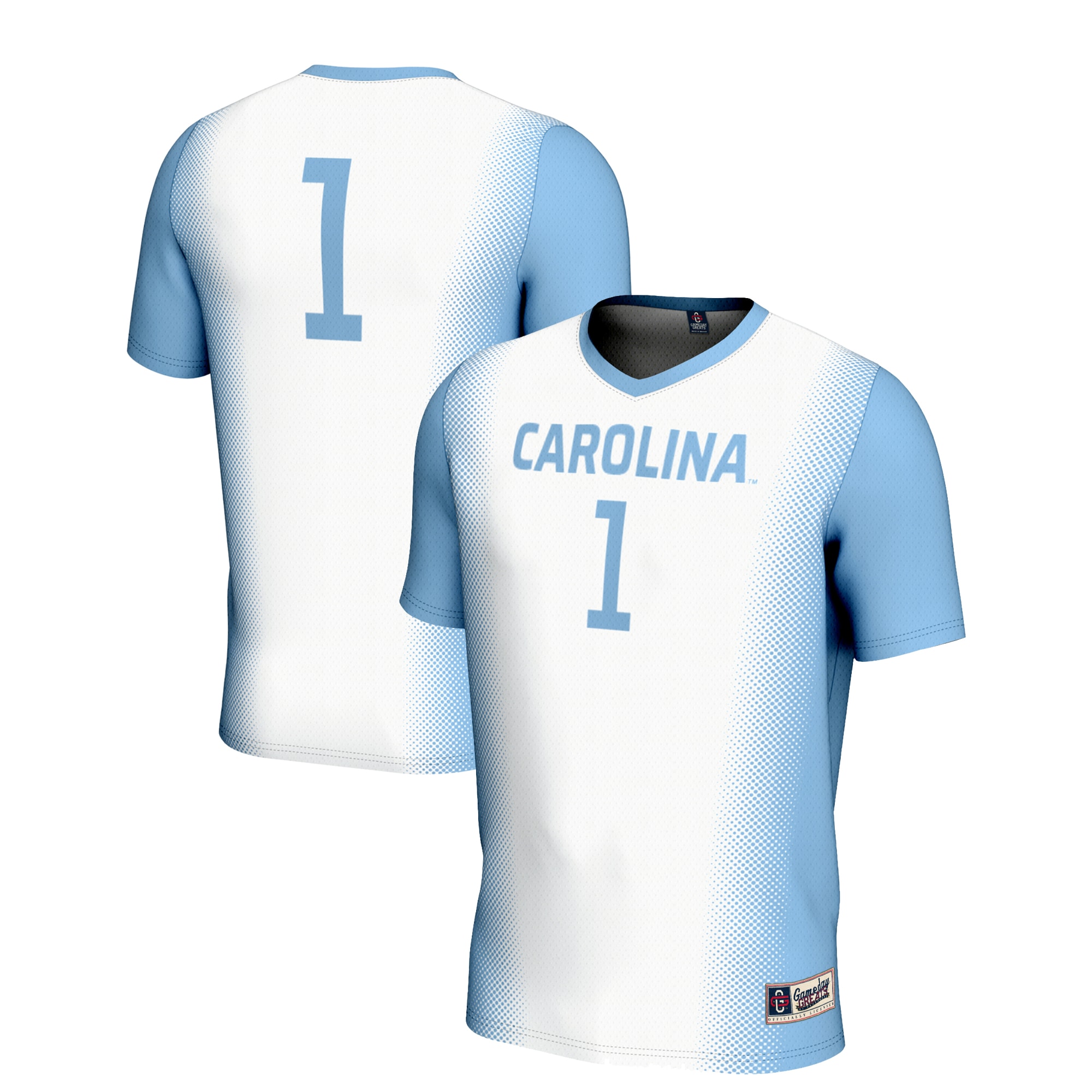 #1 North Carolina Tar Heels GameDay Greats Unisex Women's Soccer Lightweight Fashion Jersey - White