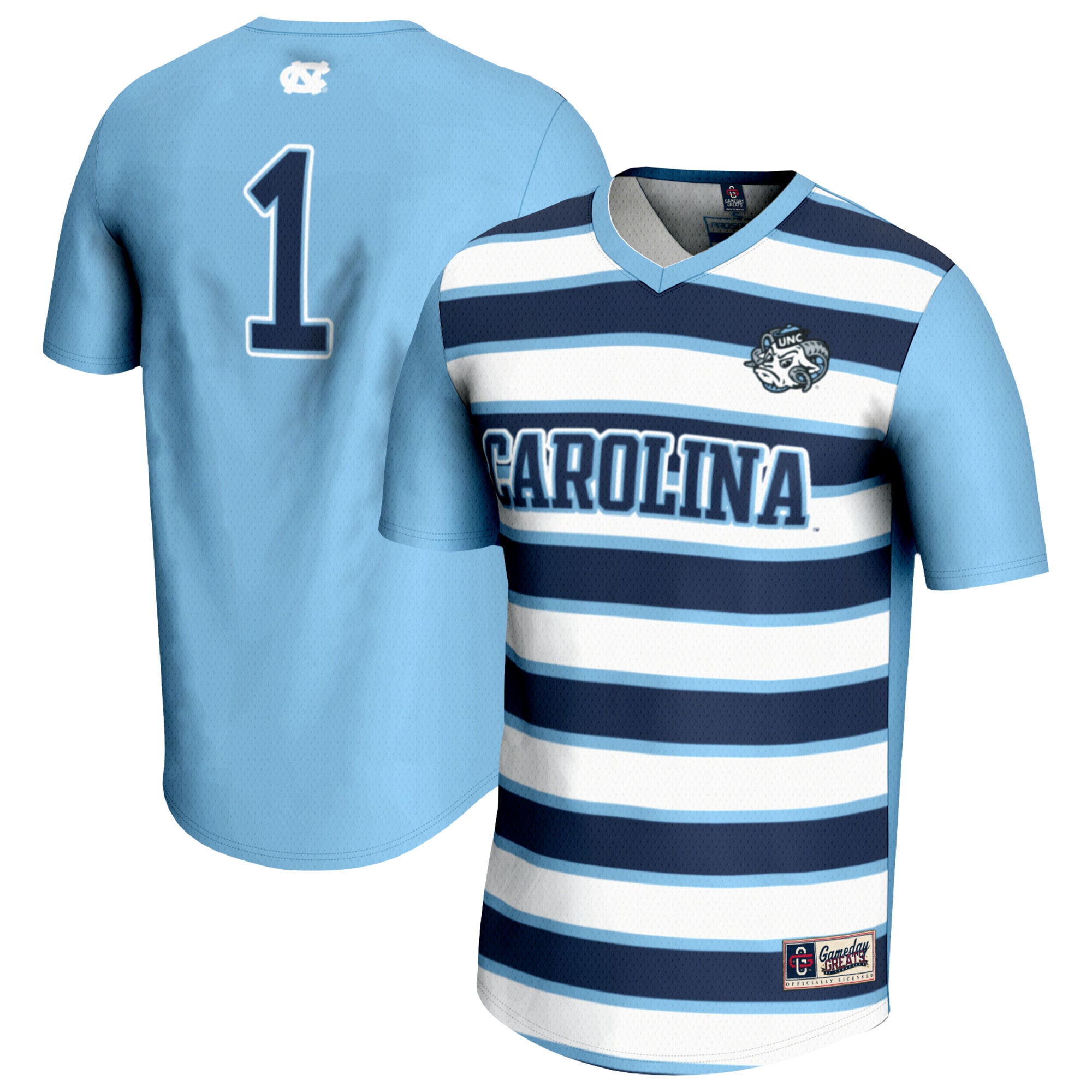 #1 North Carolina Tar Heels GameDay Greats Youth Lightweight Soccer Fashion Jersey - Carolina Blue