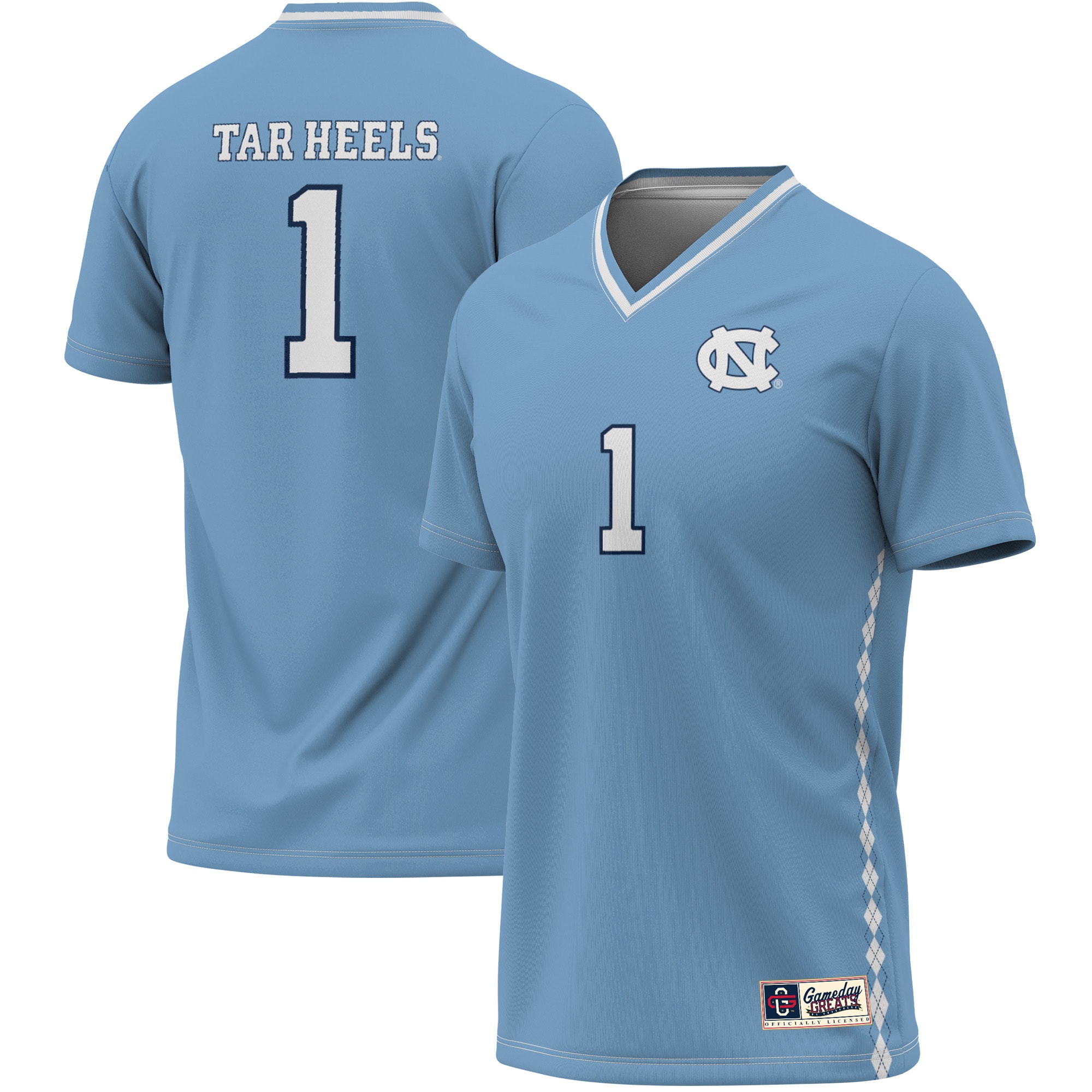#1 North Carolina Tar Heels GameDay Greats Youth Lightweight Soccer Fashion Jersey - Carolina Blue