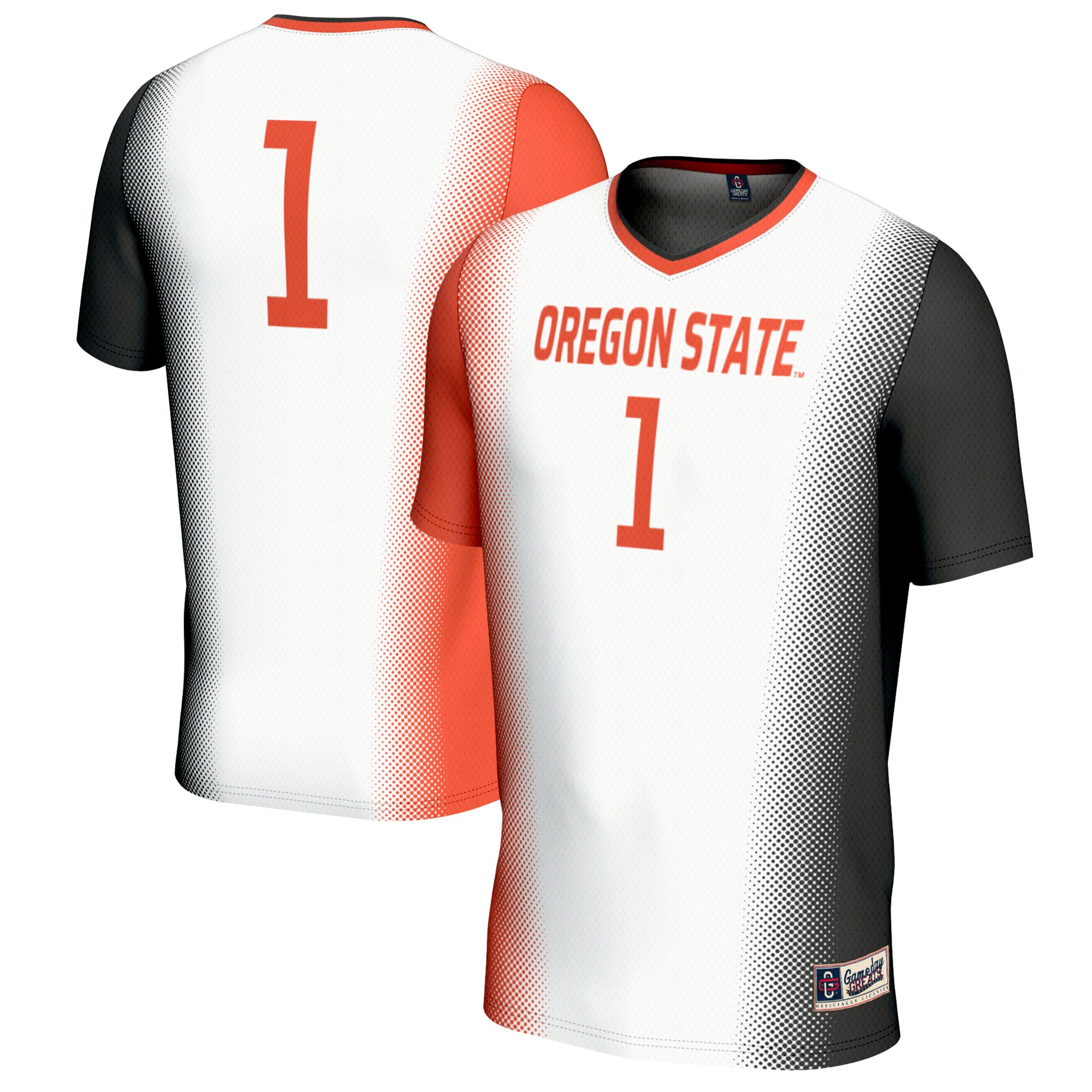 #1 Oregon State Beavers GameDay Greats Unisex Women's Soccer Fashion Jersey - White