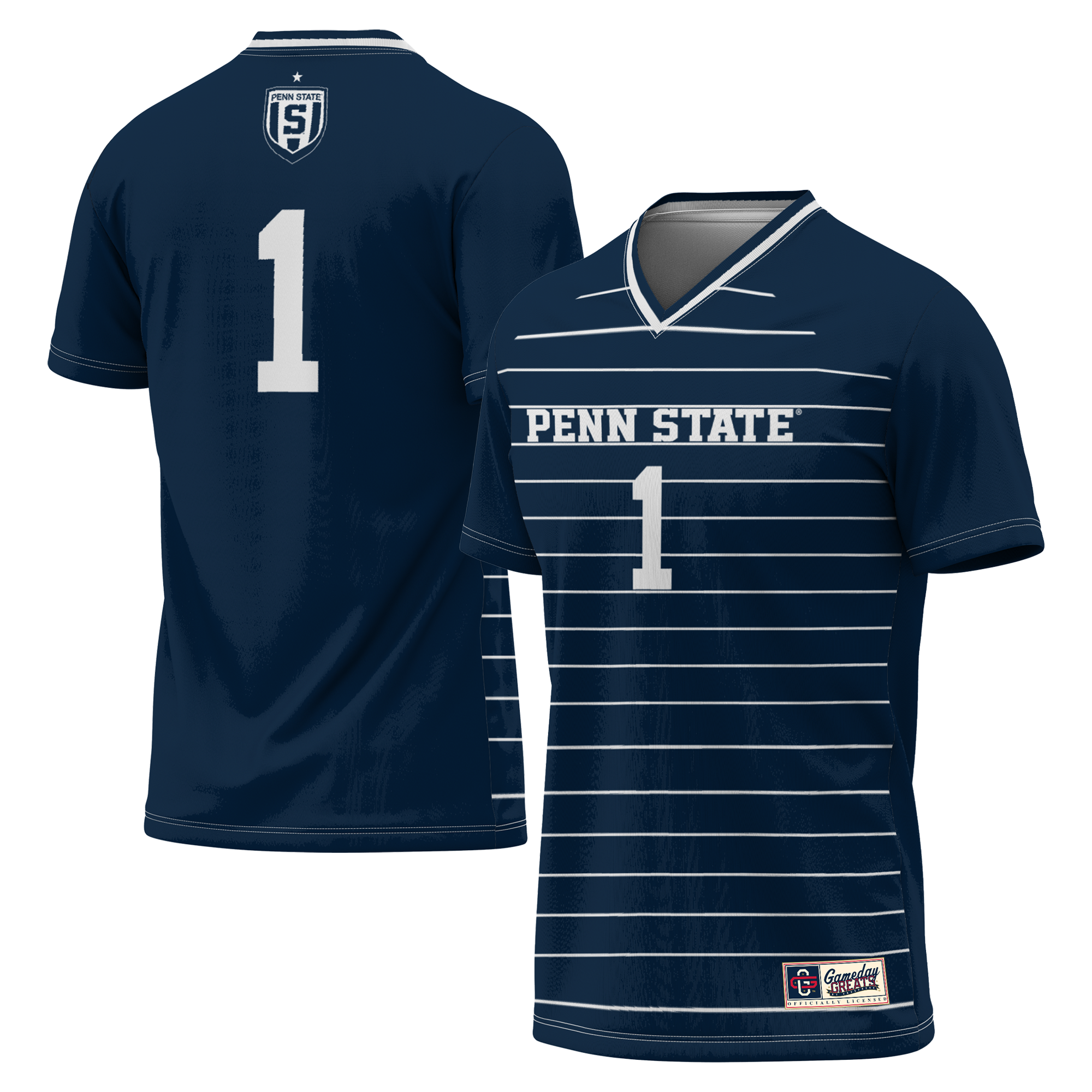 #1 Penn State Nittany Lions GameDay Greats Youth Women's Soccer Lightweight Fashion Jersey - Navy