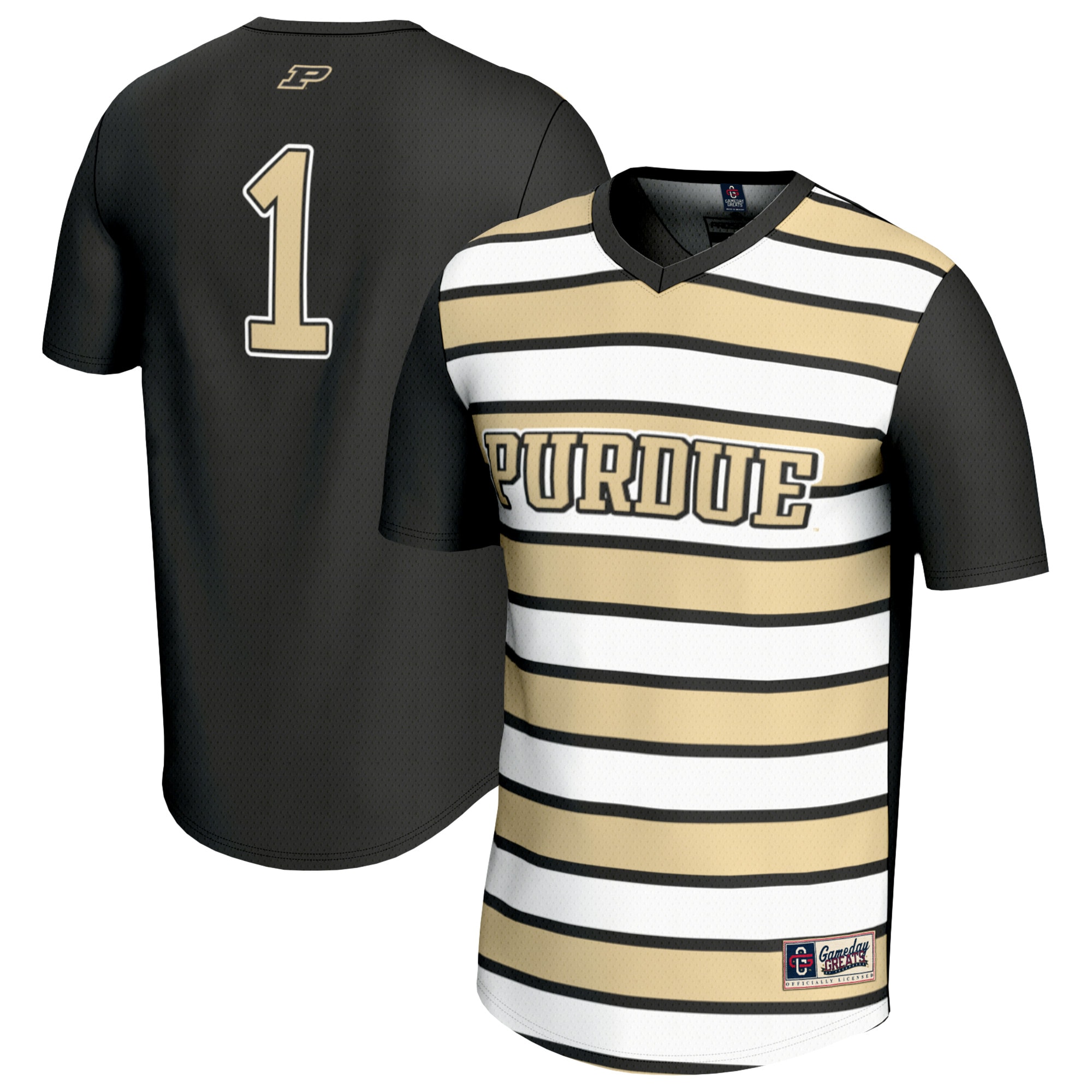 #1 Purdue Boilermakers GameDay Greats Unisex Lightweight Soccer Fashion Jersey - Black
