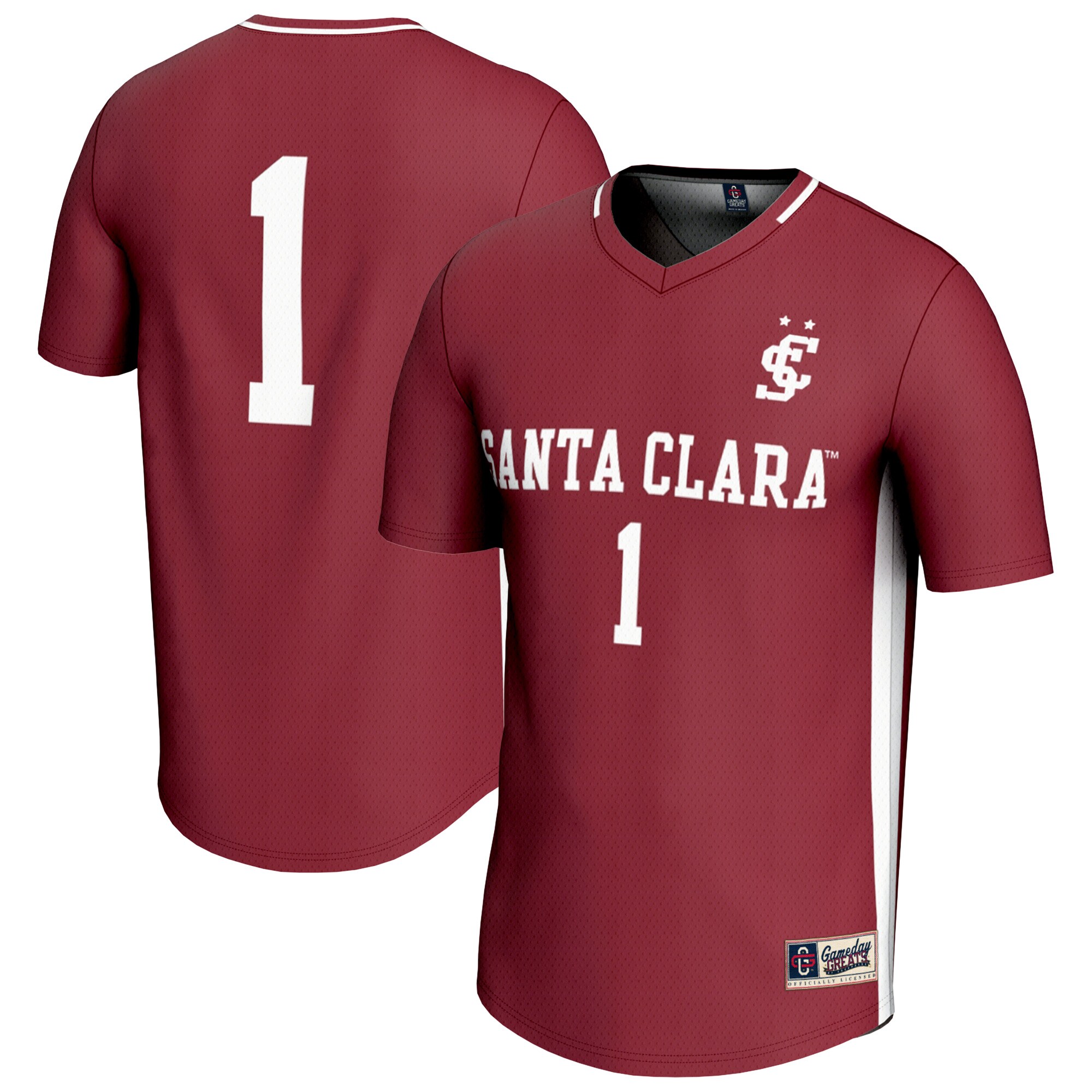#1 Santa Clara Broncos GameDay Greats Youth Lightweight Women's Soccer Fashion Jersey - Maroon