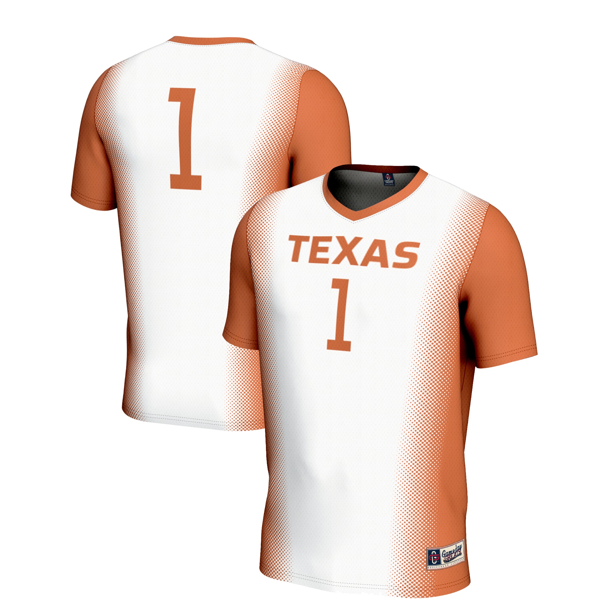 #1 Texas Longhorns GameDay Greats Unisex Lightweight Women's Soccer Jersey - White