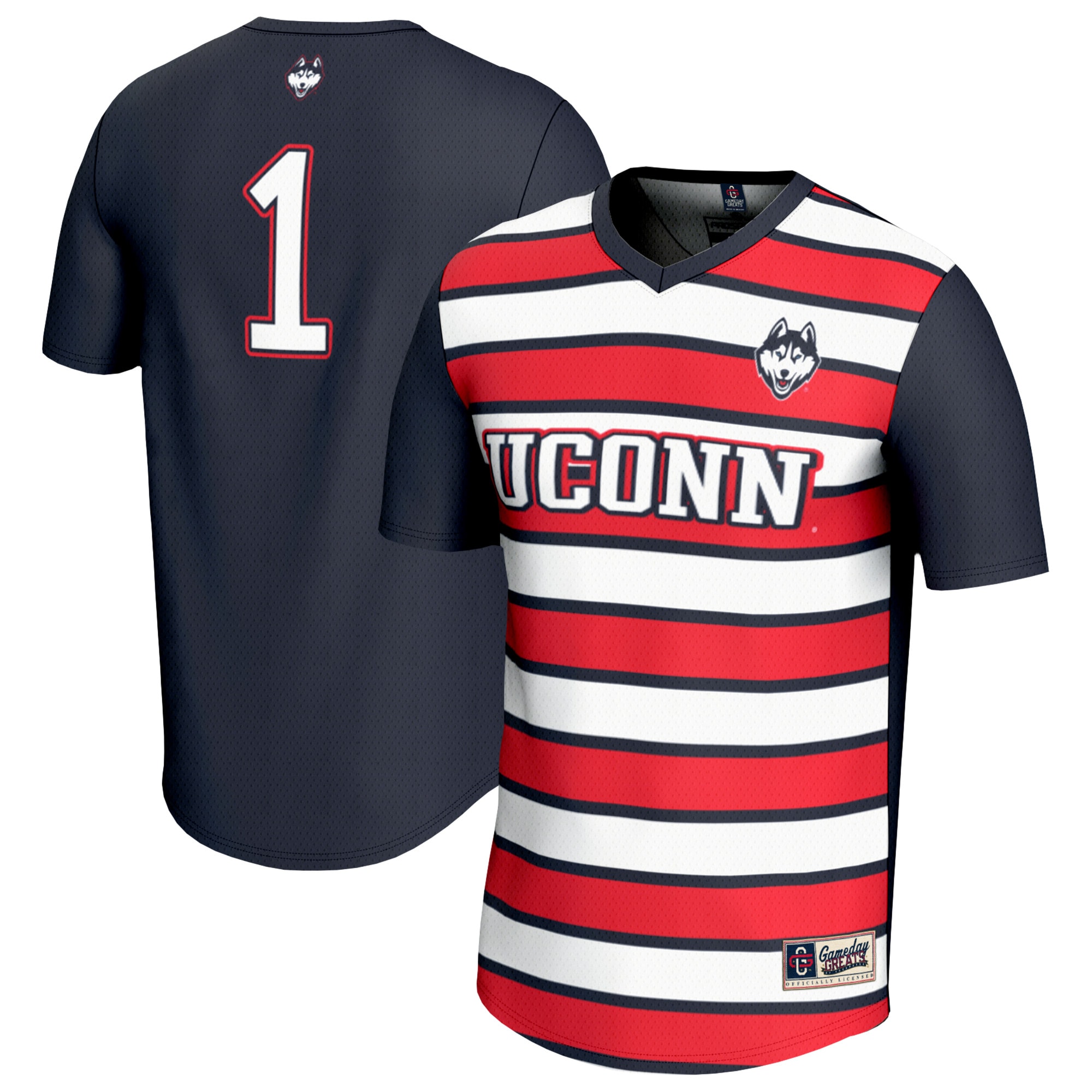 #1 UConn Huskies GameDay Greats Unisex Lightweight Soccer Fashion Jersey - Navy
