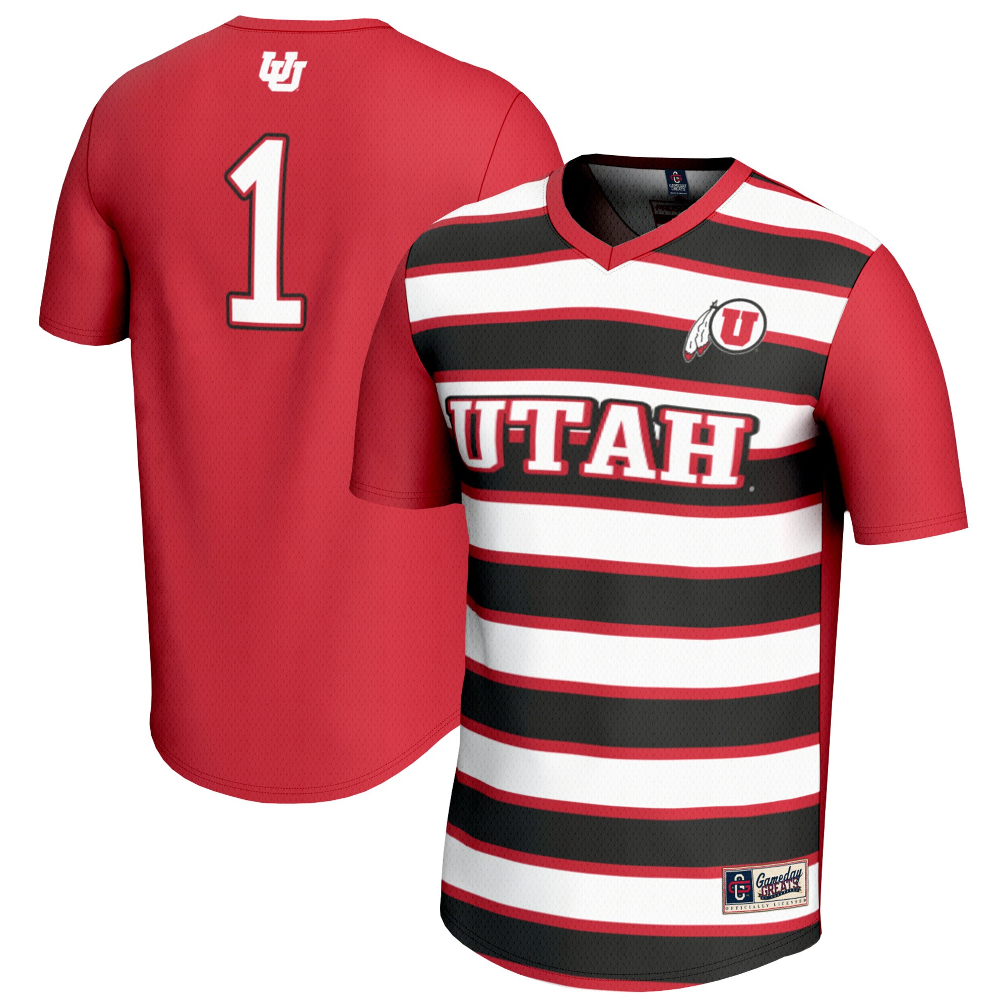 #1 Utah Utes GameDay Greats Youth Lightweight Soccer Fashion Jersey - Red