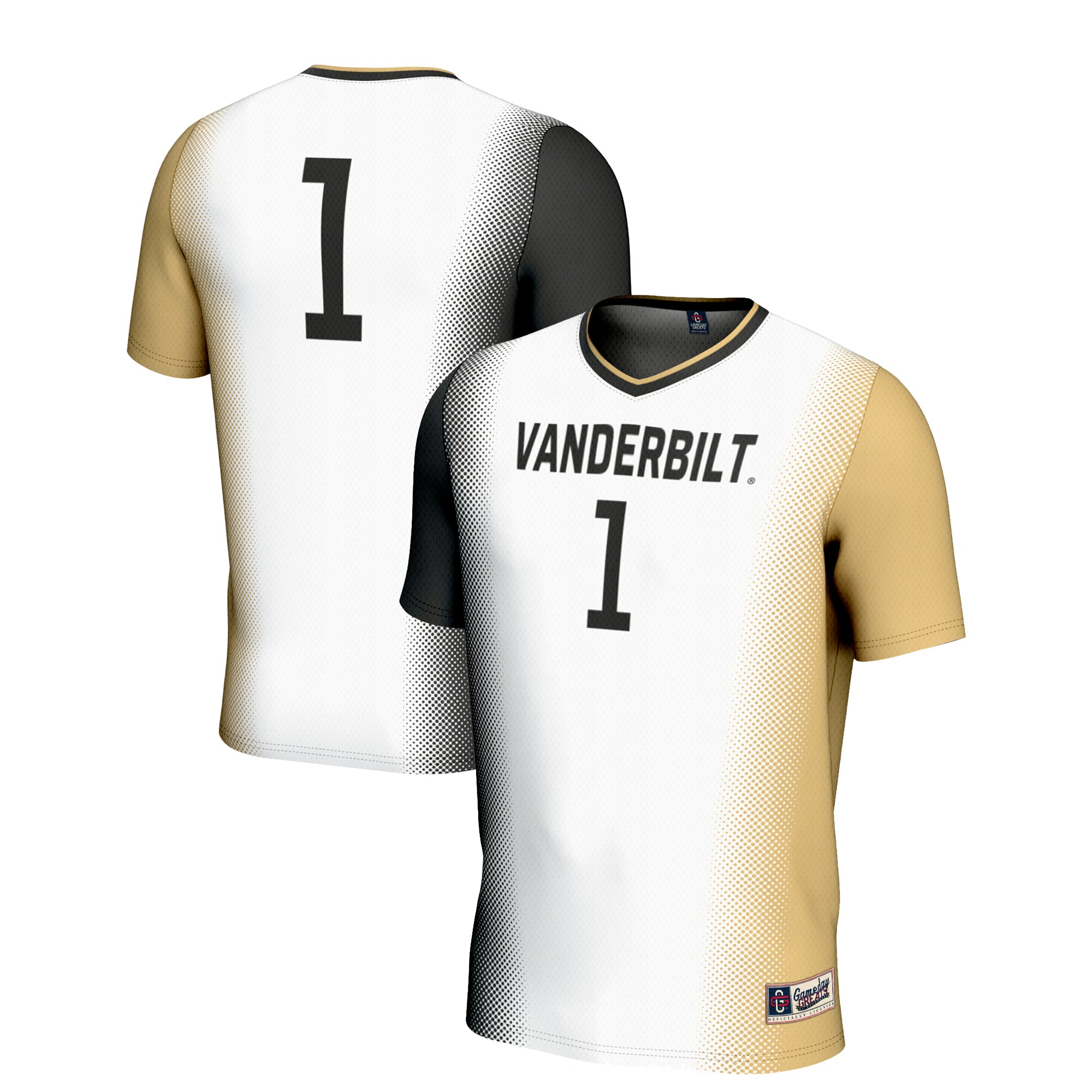 #1 Vanderbilt Commodores GameDay Greats Unisex Lightweight Women's Soccer Jersey - White