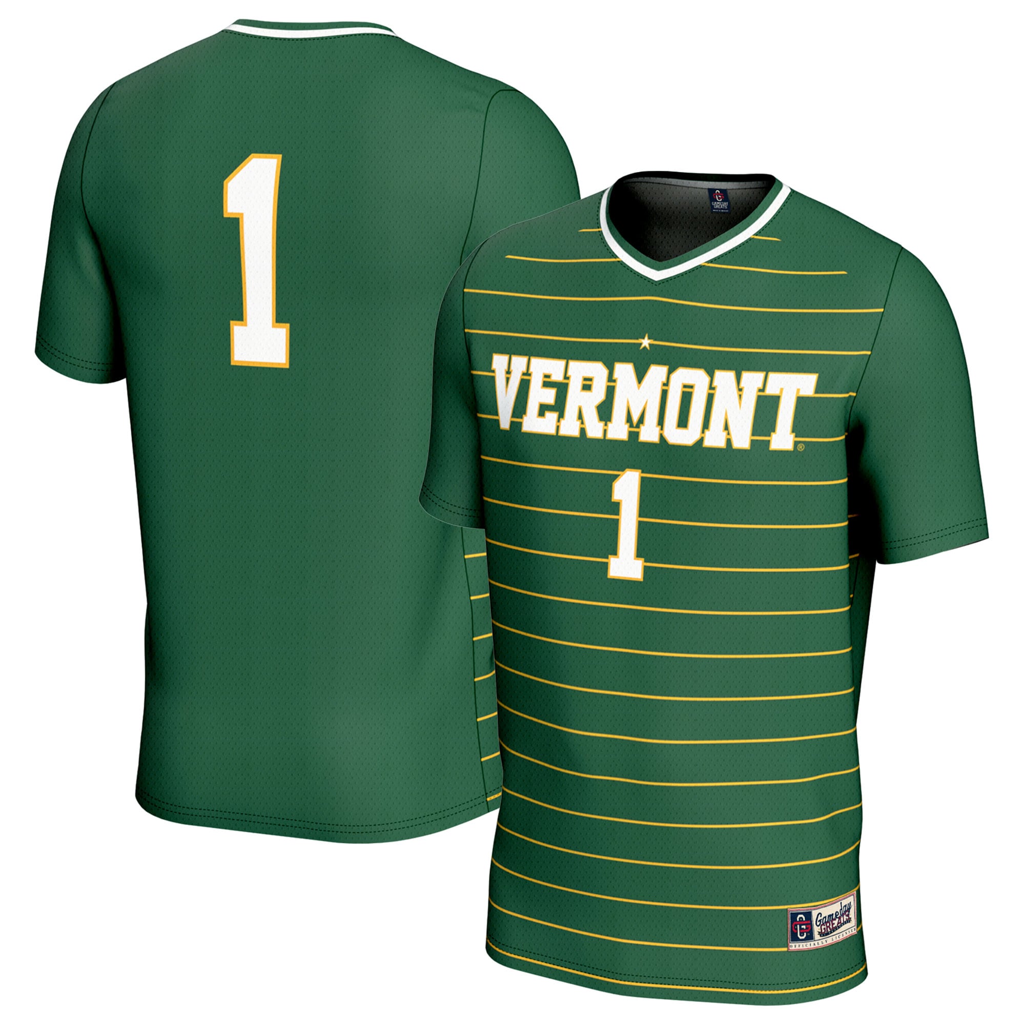 #1 Vermont Catamounts GameDay Greats Unisex 2024 NCAA Men's Soccer National Champions One-Star Lightweight Fashion Jersey - Green