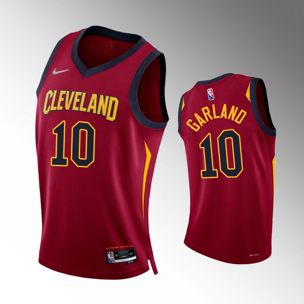 #10 Darius Garland Cavaliers Wine 2021-22 75th Diamond Anniversary Icon Edition Jersey