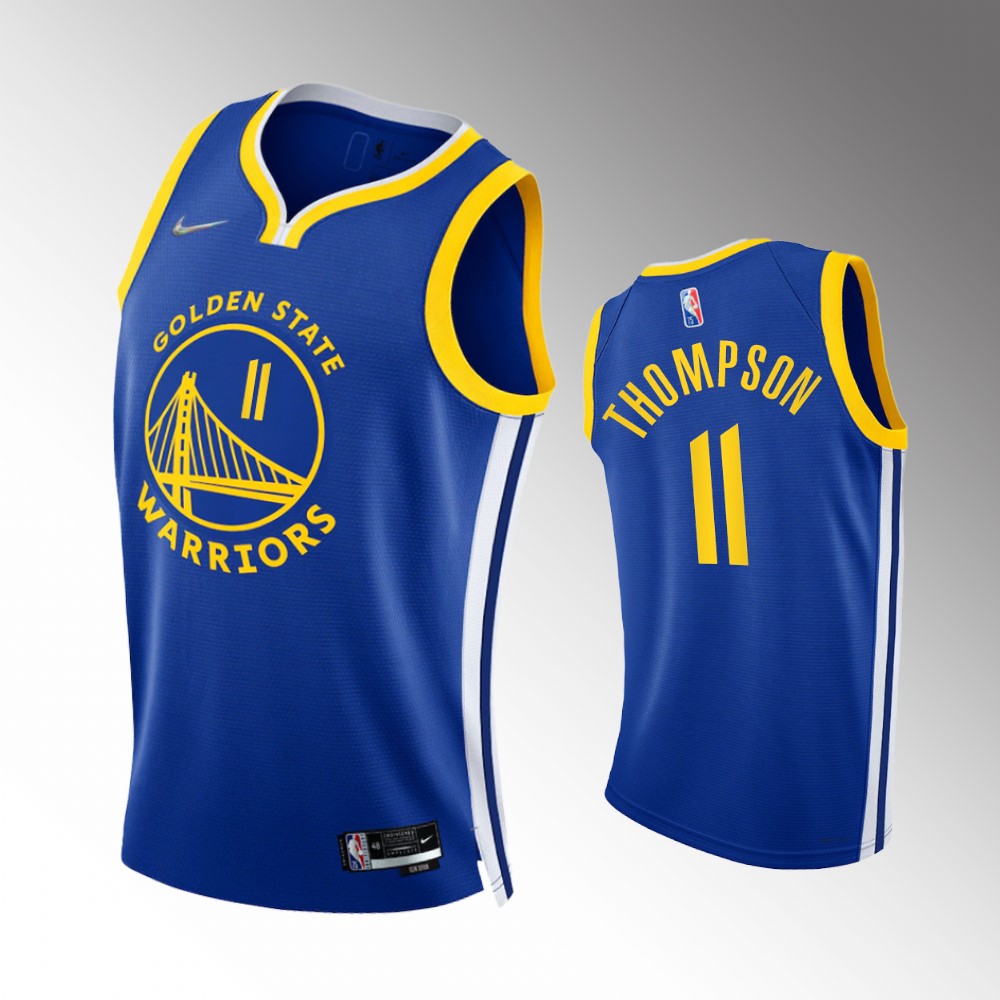 #11 Klay Thompson Warriors Royal 2021-22 75th Diamond Anniversary Icon Edition Jersey