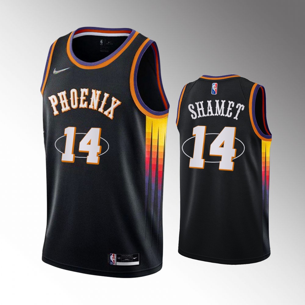 #14 Landry Shamet Suns Black 2021-22 75th Diamond Anniversary Mash-up Jersey