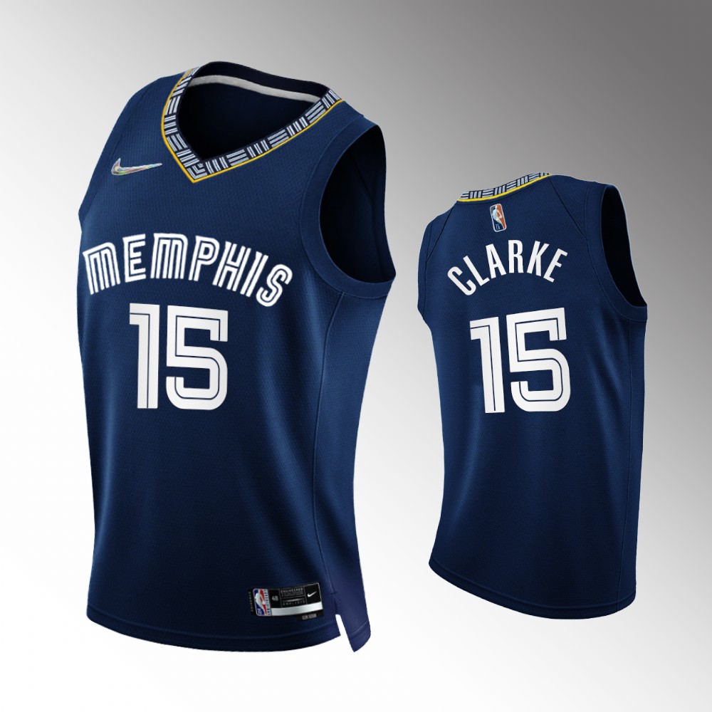 #15 Brandon Clarke Grizzlies Navy 2021-22 75th Diamond Anniversary City Edition Jersey
