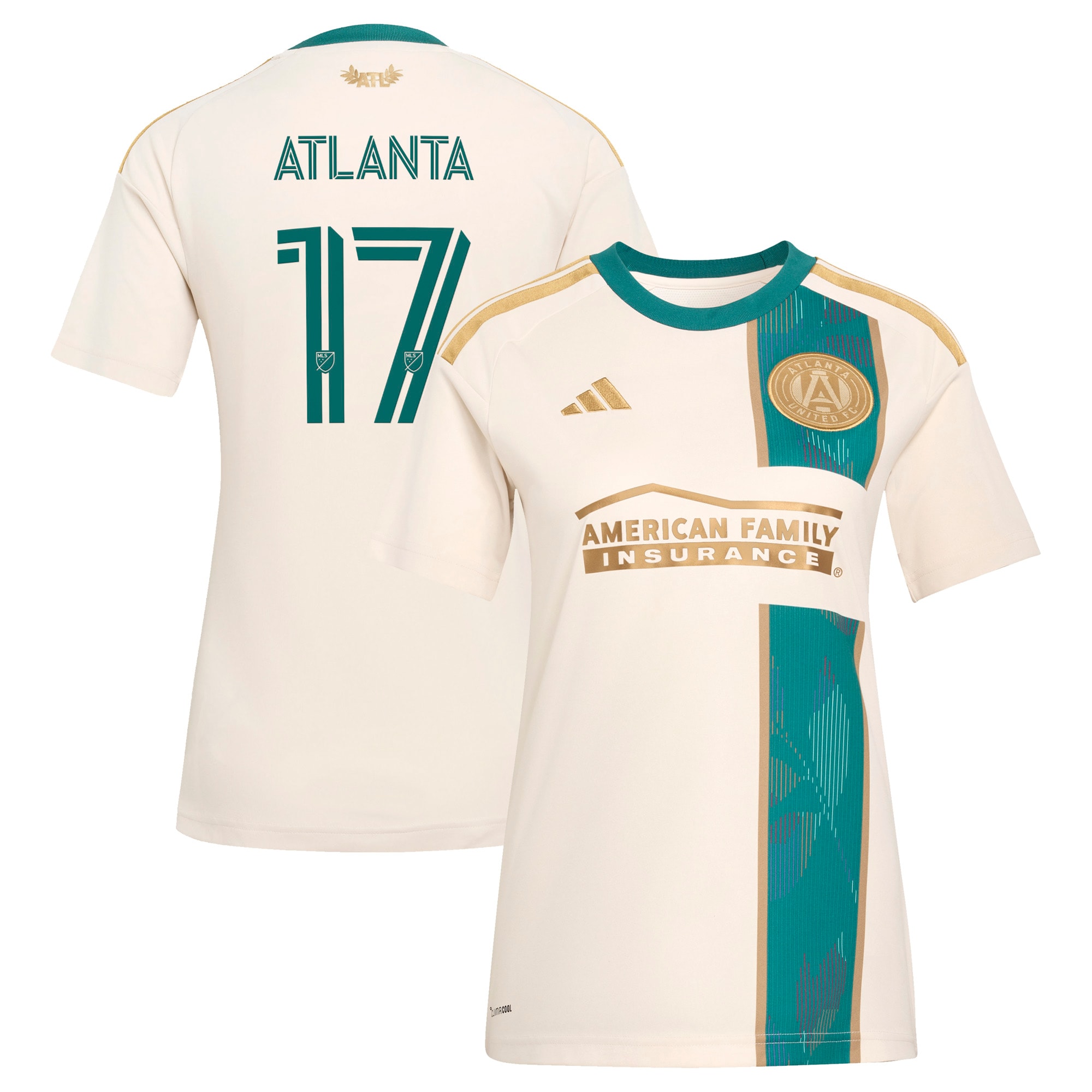 #17 Atlanta United FC Women's 2026 Spirit of '96 Jersey - Tan