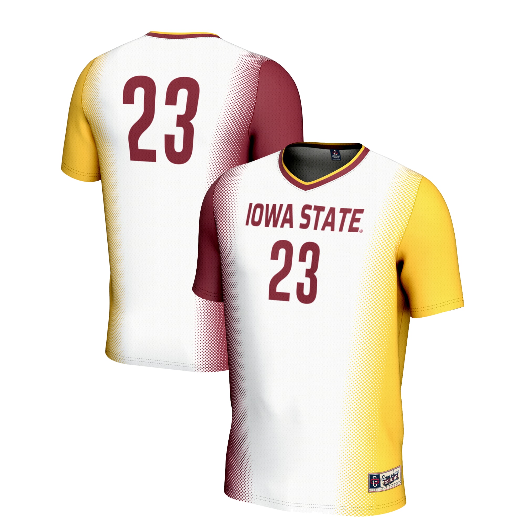 #23 Iowa State Cyclones GameDay Greats Unisex Lightweight Women's Soccer Jersey - White