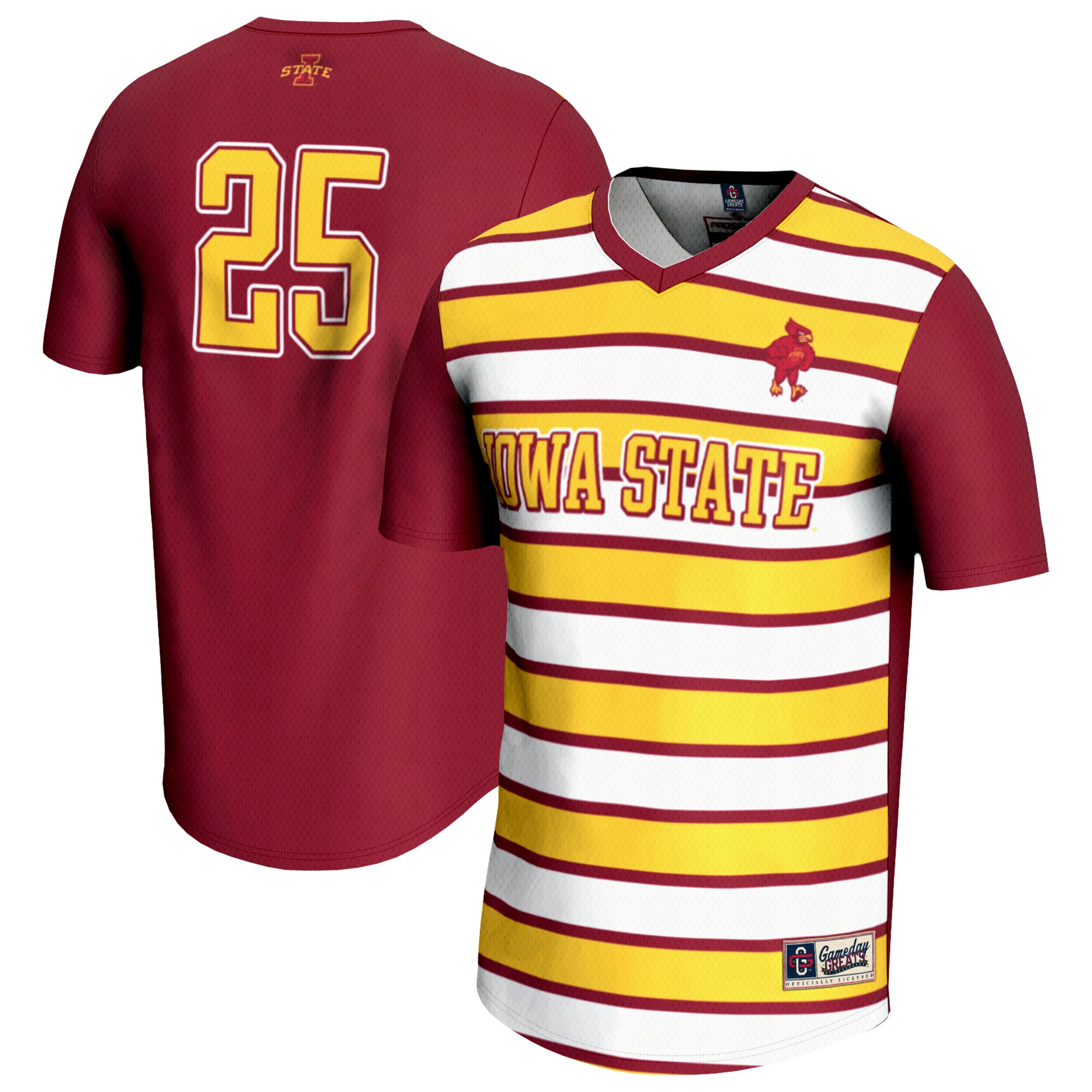 #25 Iowa State Cyclones GameDay Greats Youth Lightweight Soccer Fashion Jersey - Cardinal