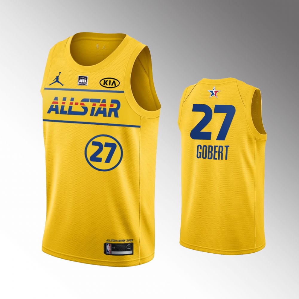 #27 Rudy Gobert Utah Jazz 2021 All-Star GOBER Jersey Gold