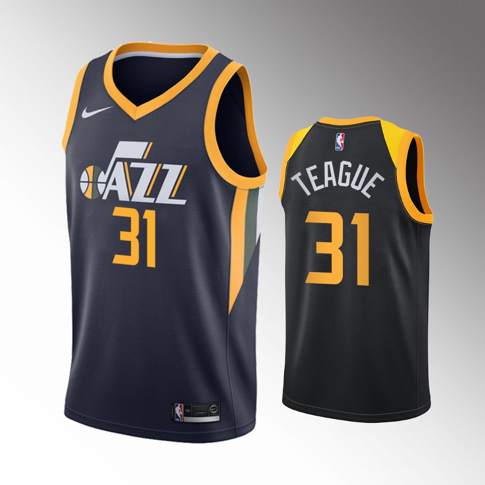 #31 MaCio Teague Jazz Navy 2021-22 Icon Edition Jersey