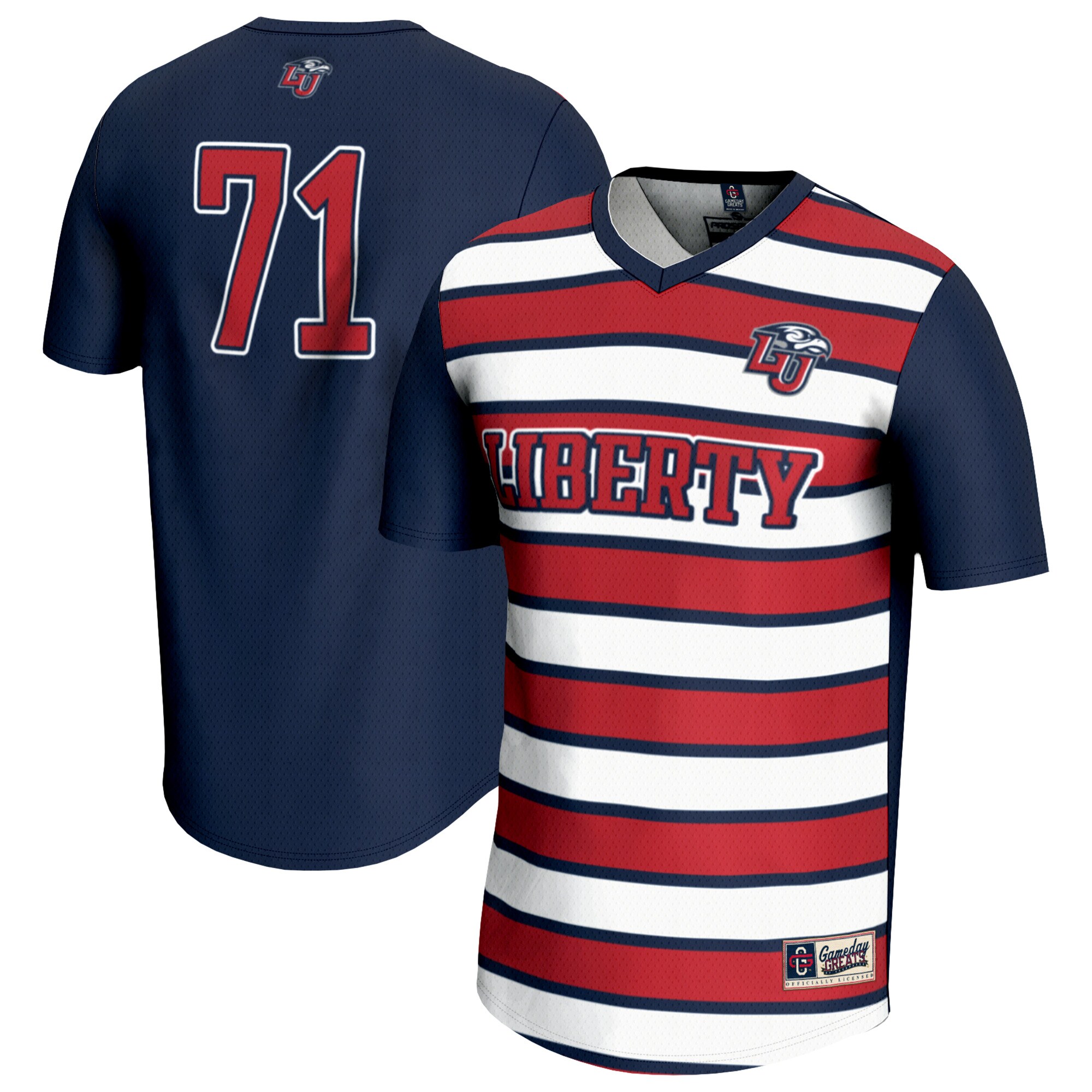 #71 Liberty Flames GameDay Greats Youth Lightweight Soccer Fashion Jersey - Navy