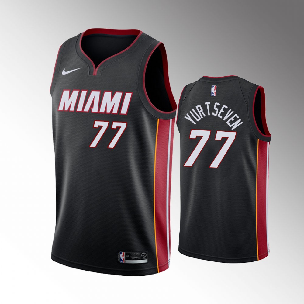 Ã–mer Yurtseven Miami Heat Icon Edition Black 2021 Trade Jersey