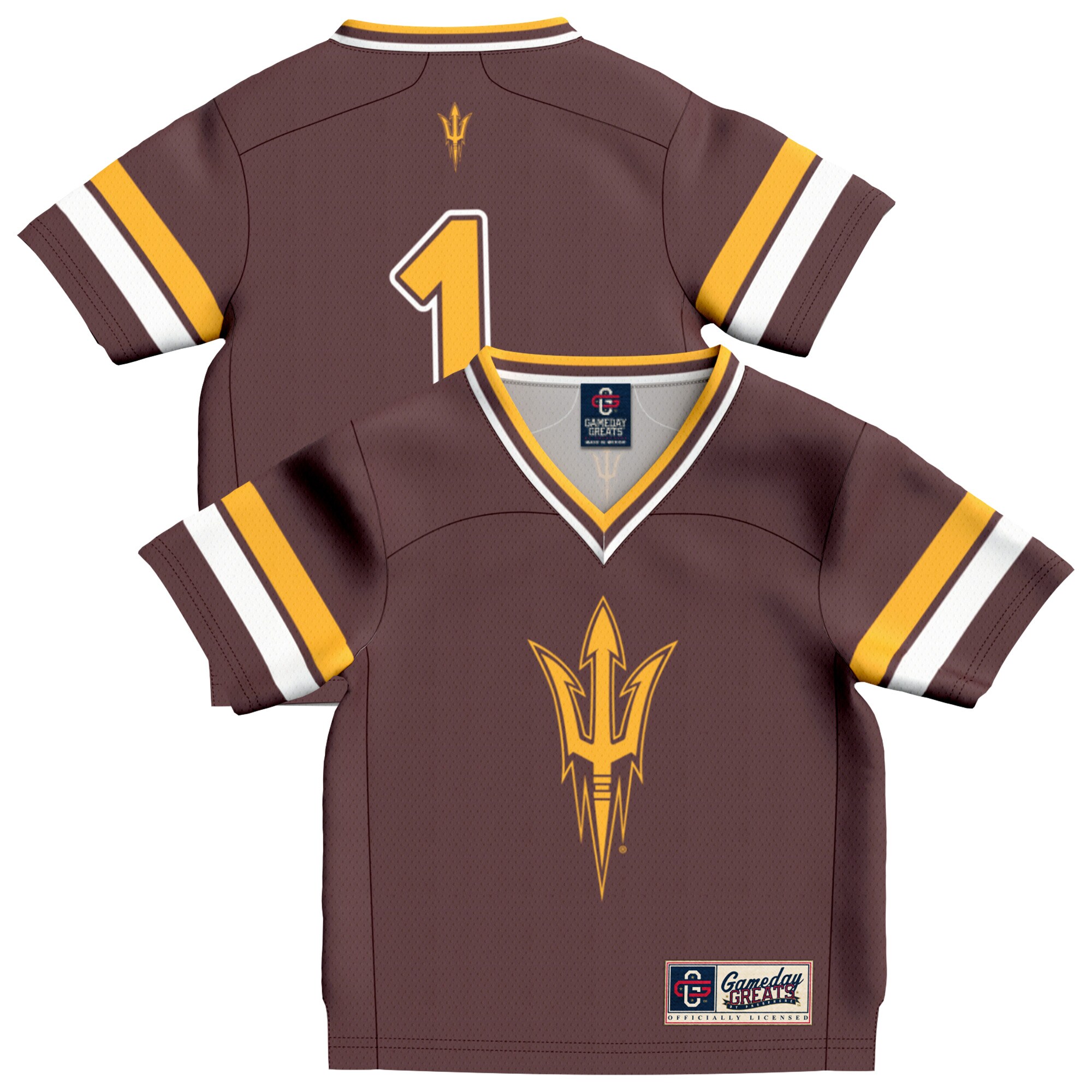  #1 Arizona State Sun Devils GameDay Greats Infant Lightweight Collegiate Football Fashion Jersey - Maroon